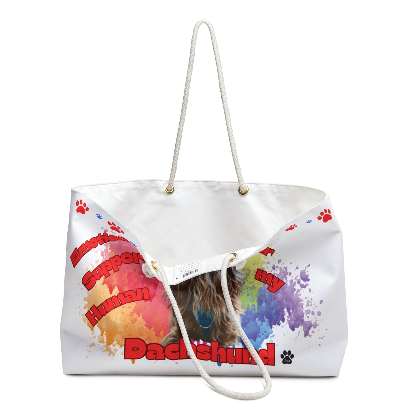 Emotional Support Human for my Dachshund Weekender bag