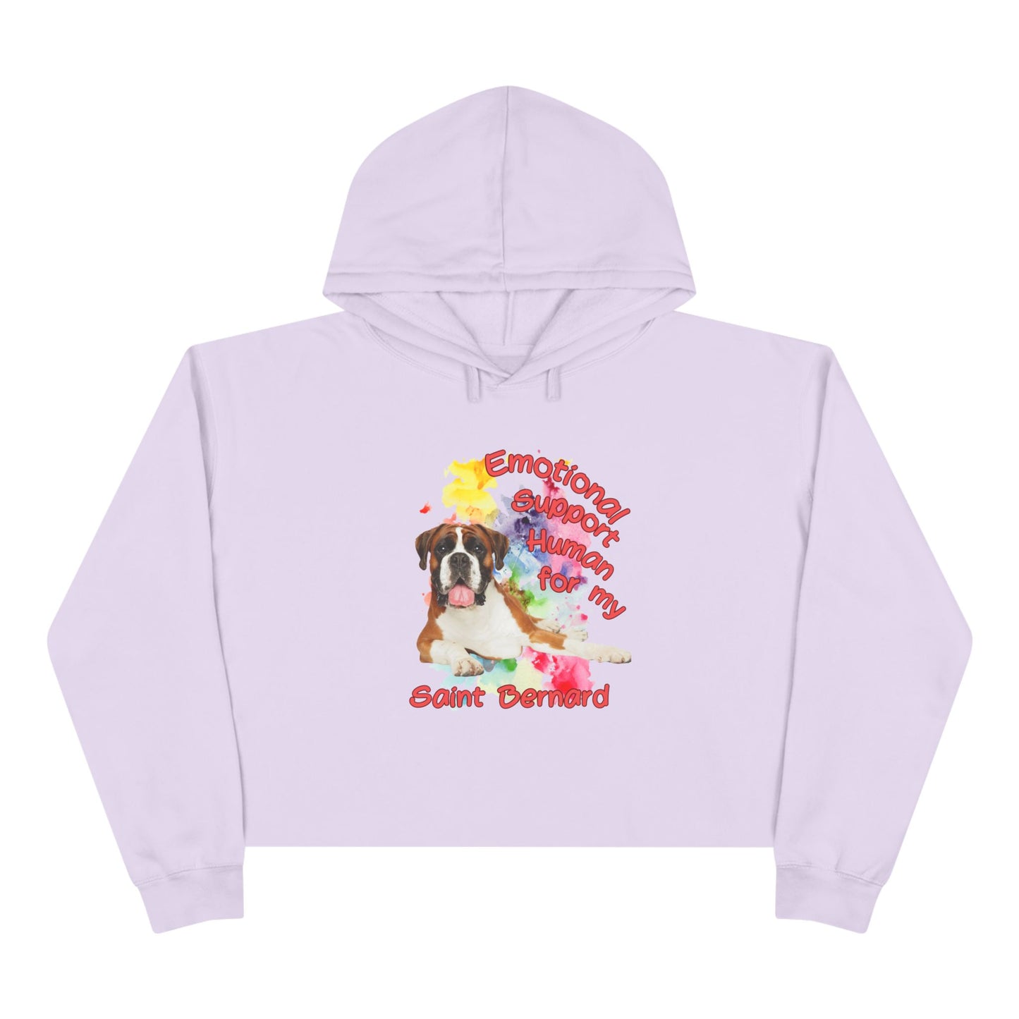 Emotional Support Human for my Saint Bernard Crop Hoodie - Perfect for Dog Lovers
