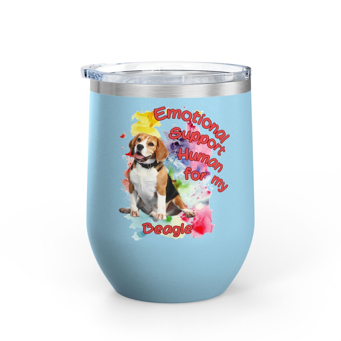 Emotional Support Human for my Beagle Wine Tumbler