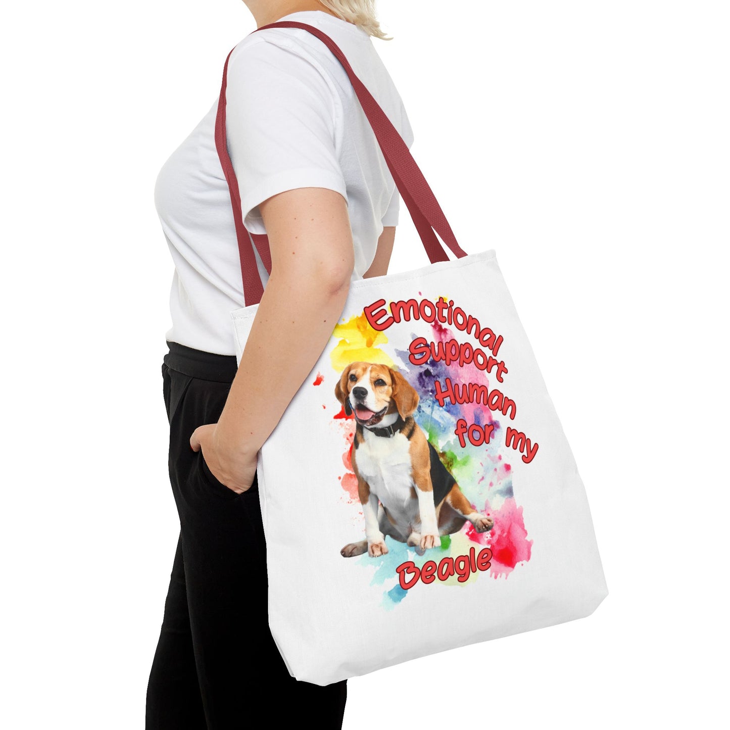 Emotional Support Human for my Beagle Tote Bag