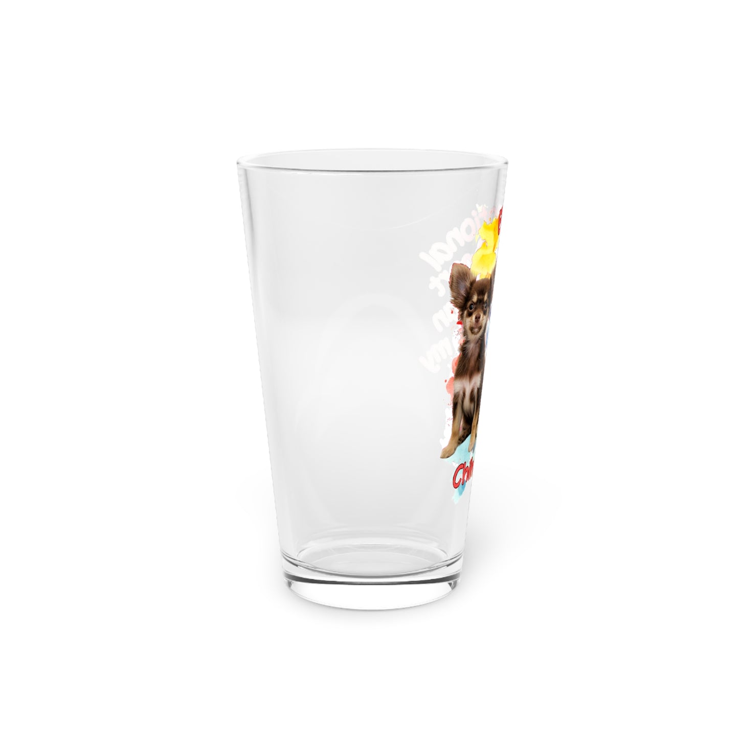 Emotional Support Human for my Chihuahua Clear Pint Glass