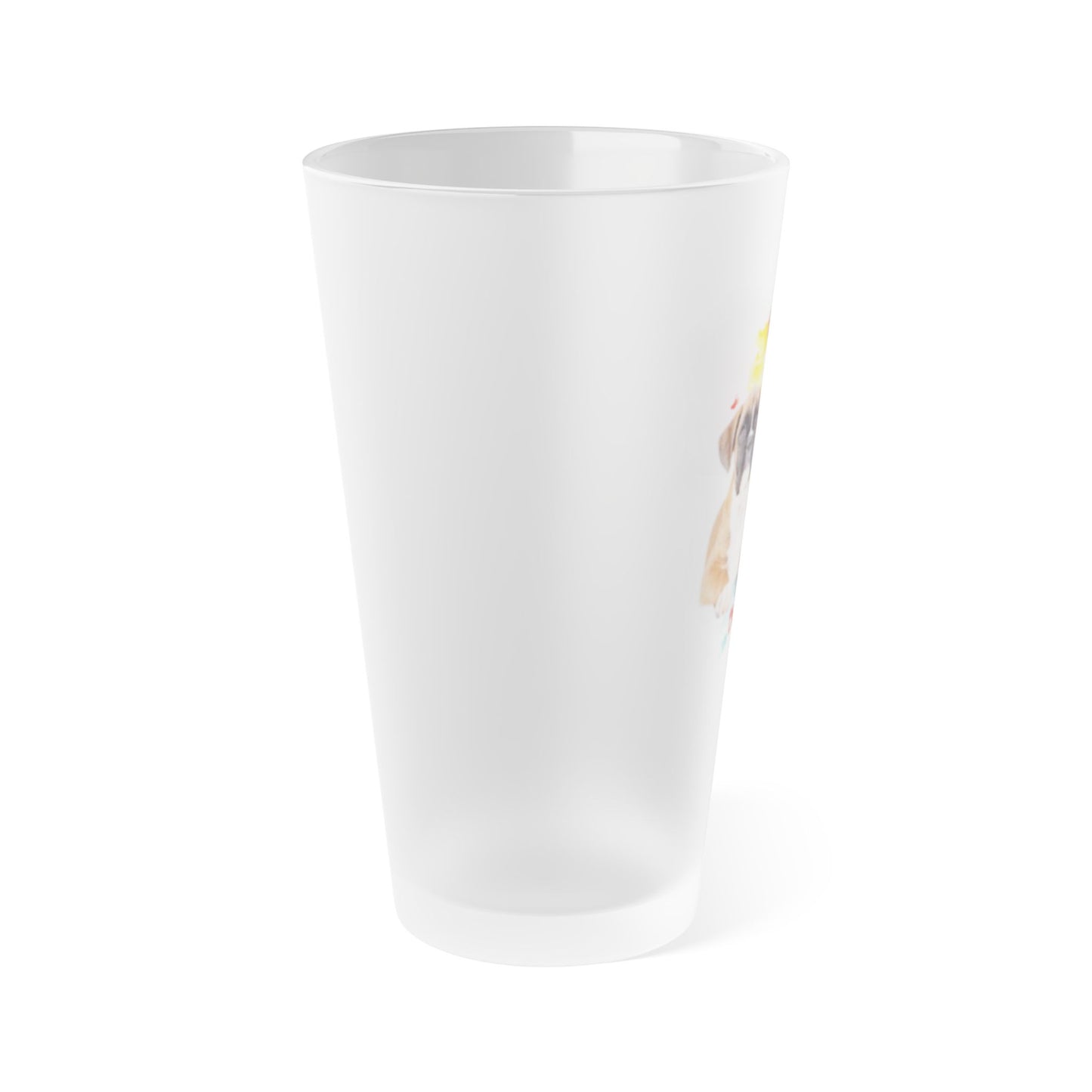 Emotional Support Human for my Boxer Frosted Pint Glass
