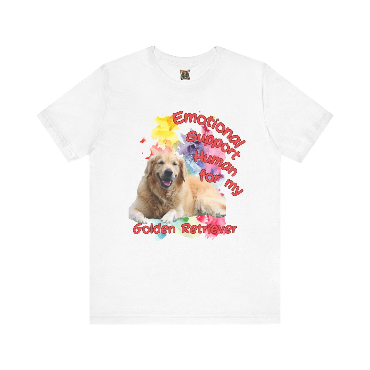 Emotional Support Dog Lover Tee - Unisex Jersey Short Sleeve Shirt for Golden Retriever Owners