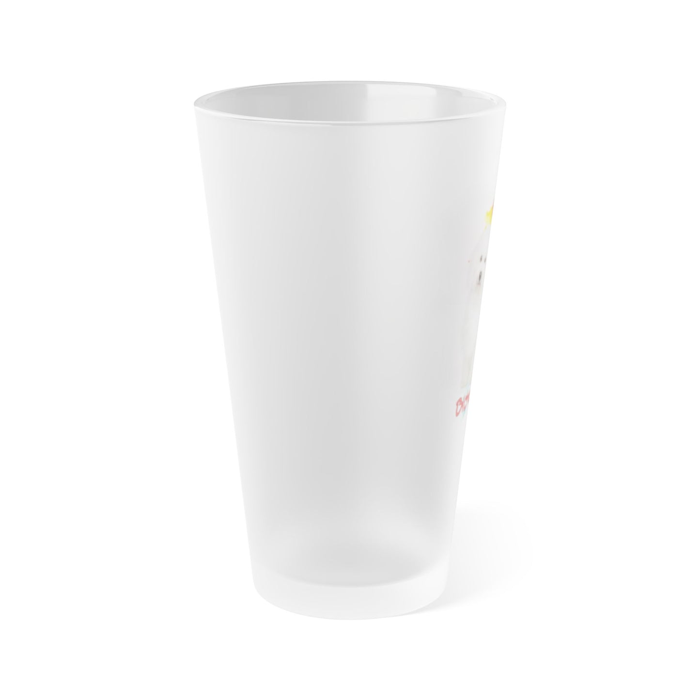 Emotional Support Human for my Bichon Frise Frosted Pint Glass