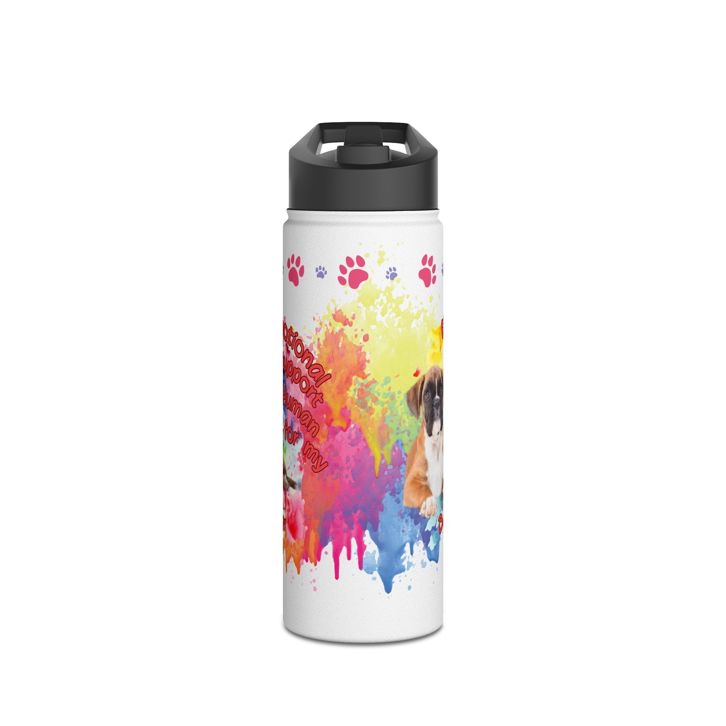 Emotional Support Human for my Boxer Sprots Water Bottle