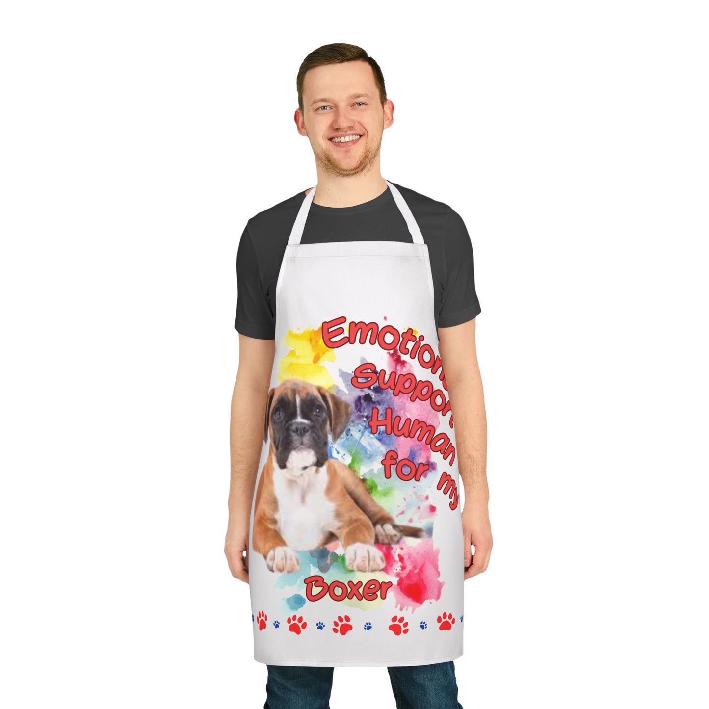 Emotional Support Human for my Boxer Apron