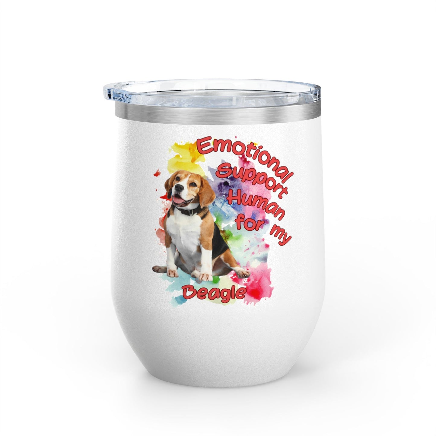 Emotional Support Human for my Beagle Wine Tumbler