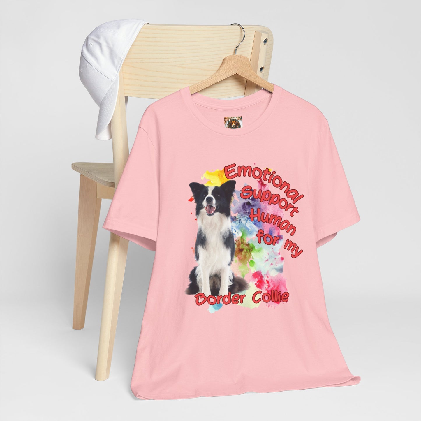 Emotional Support Human Border Collie T-Shirt for Dog Lovers