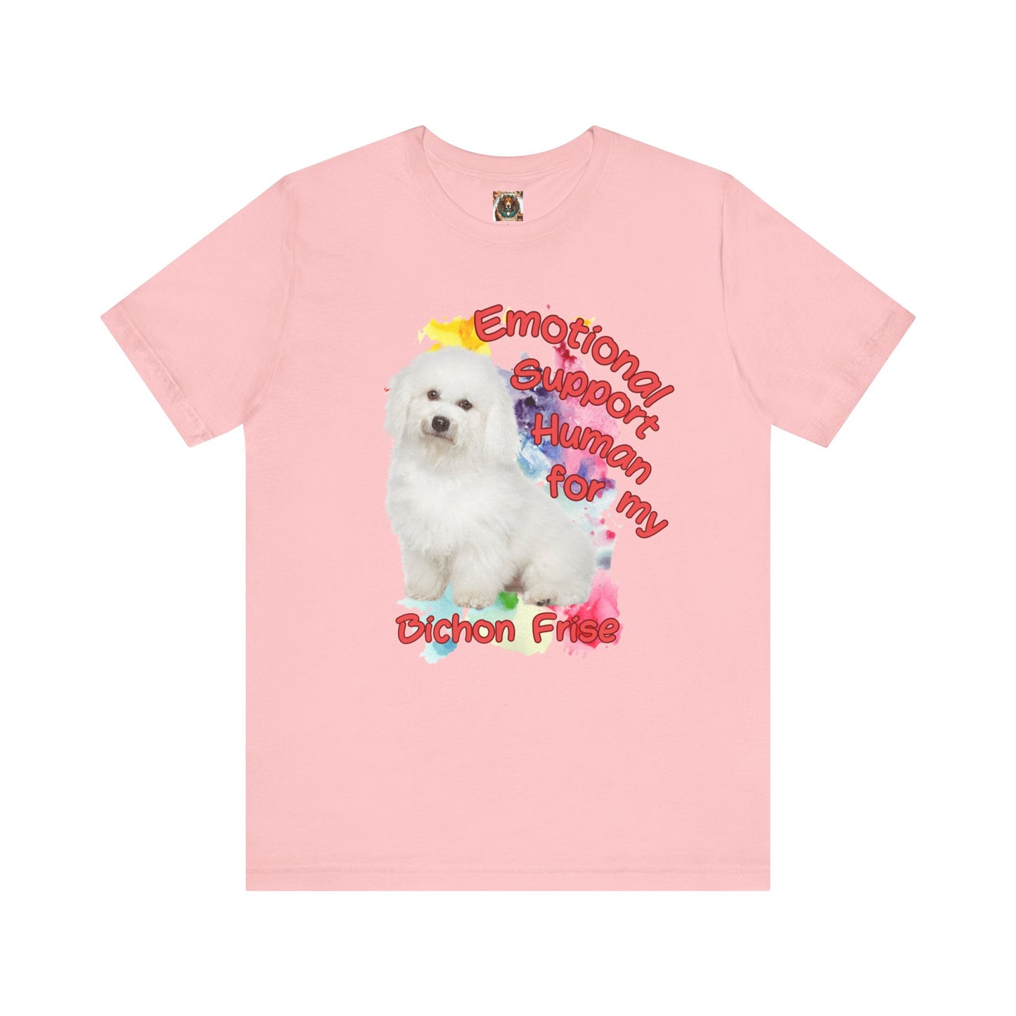 Emotional Support Human Bichon Frise Tee for Dog Lovers