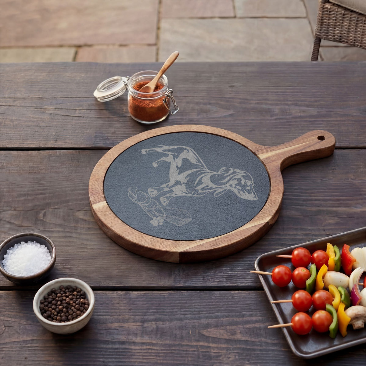 Dachshund Lover Engraved Charcuterie Board, Personalized Serving Platter