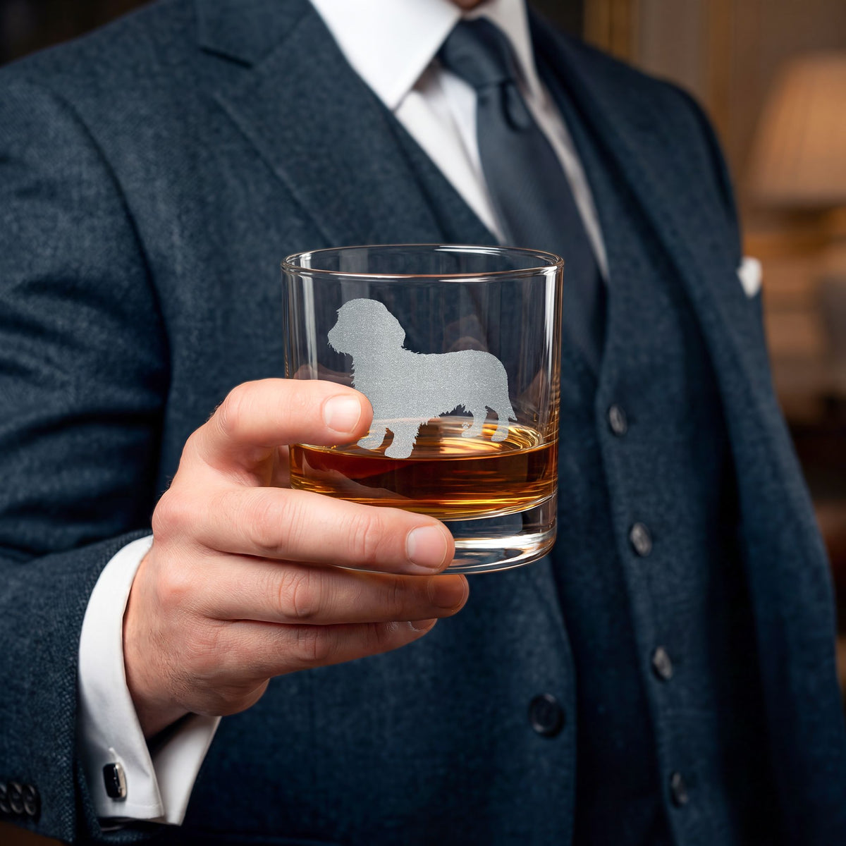 Dachshund, Wire Hair Engraved Whiskey Glass