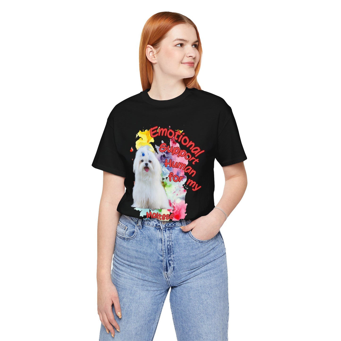 Emotional Support Human Maltese Tee