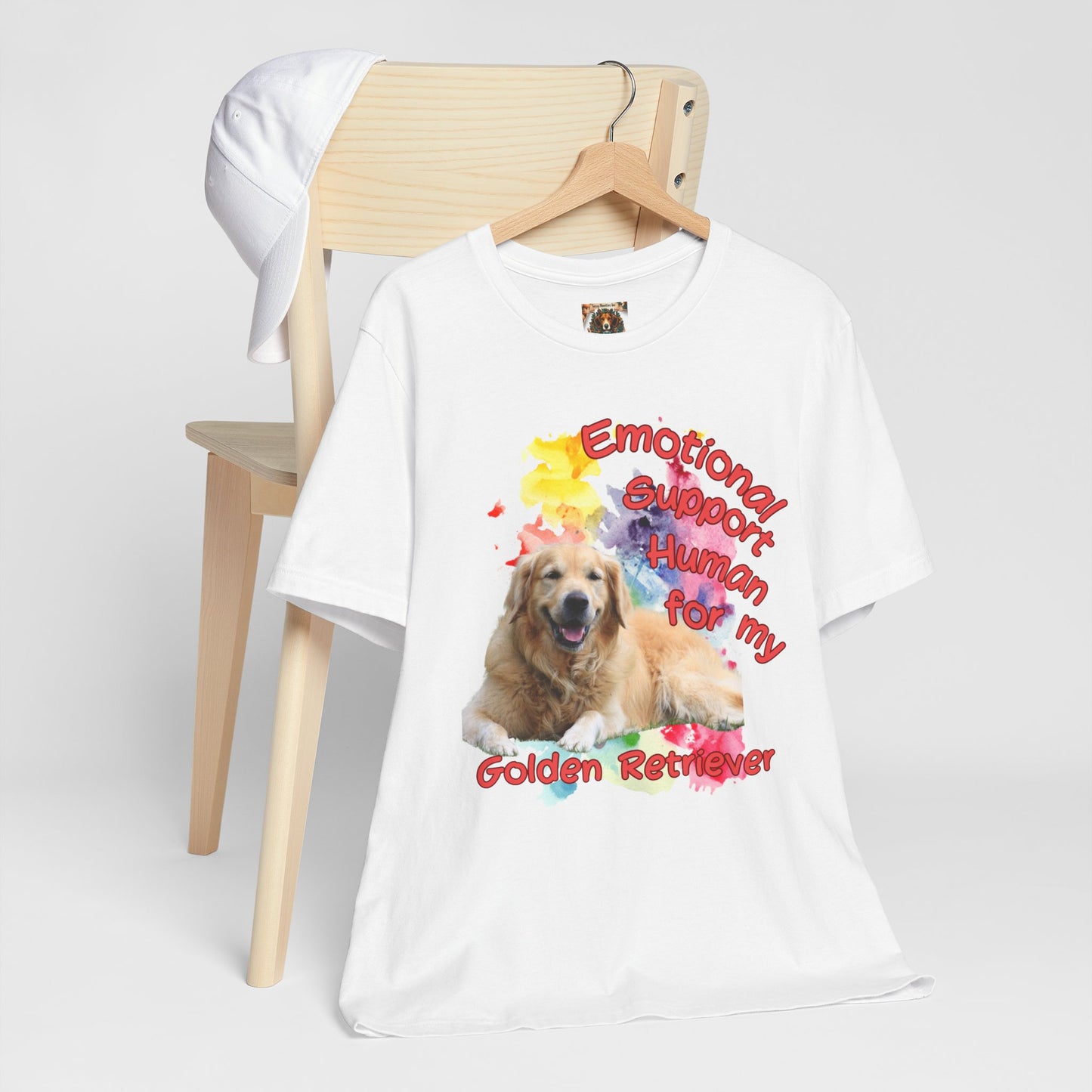 Emotional Support Dog Lover Tee - Unisex Jersey Short Sleeve Shirt for Golden Retriever Owners