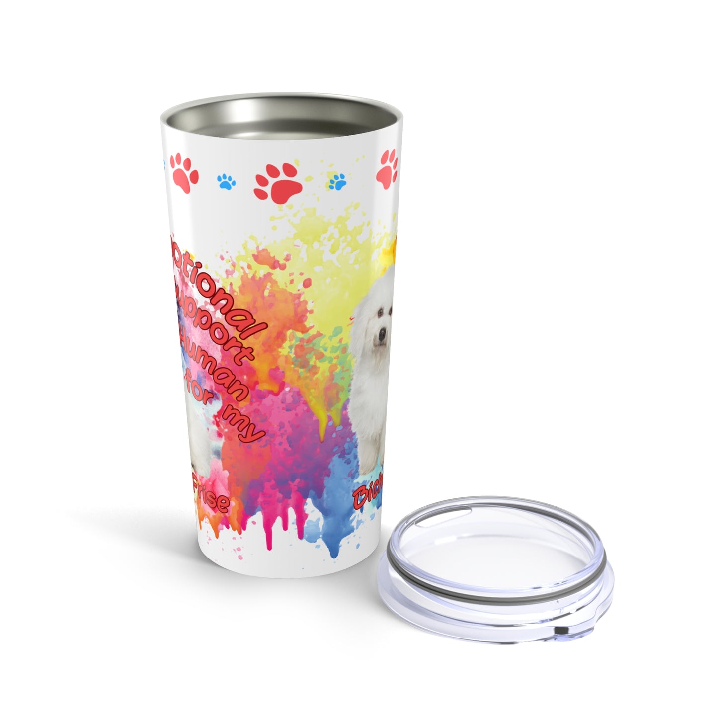 Emotional Support Human for my Bichon Frise Coffee Tumbler