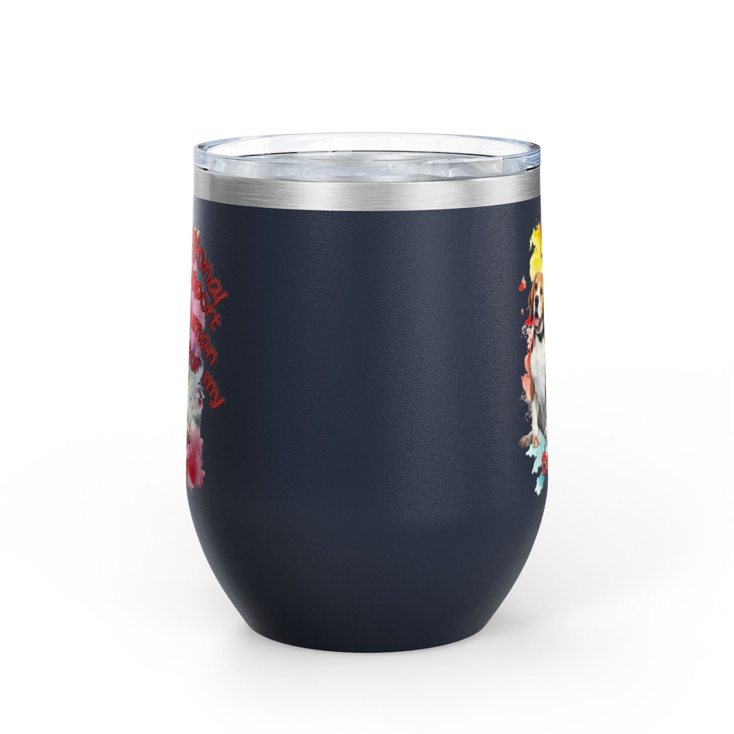 Emotional Support Human for my Beagle Wine Tumbler