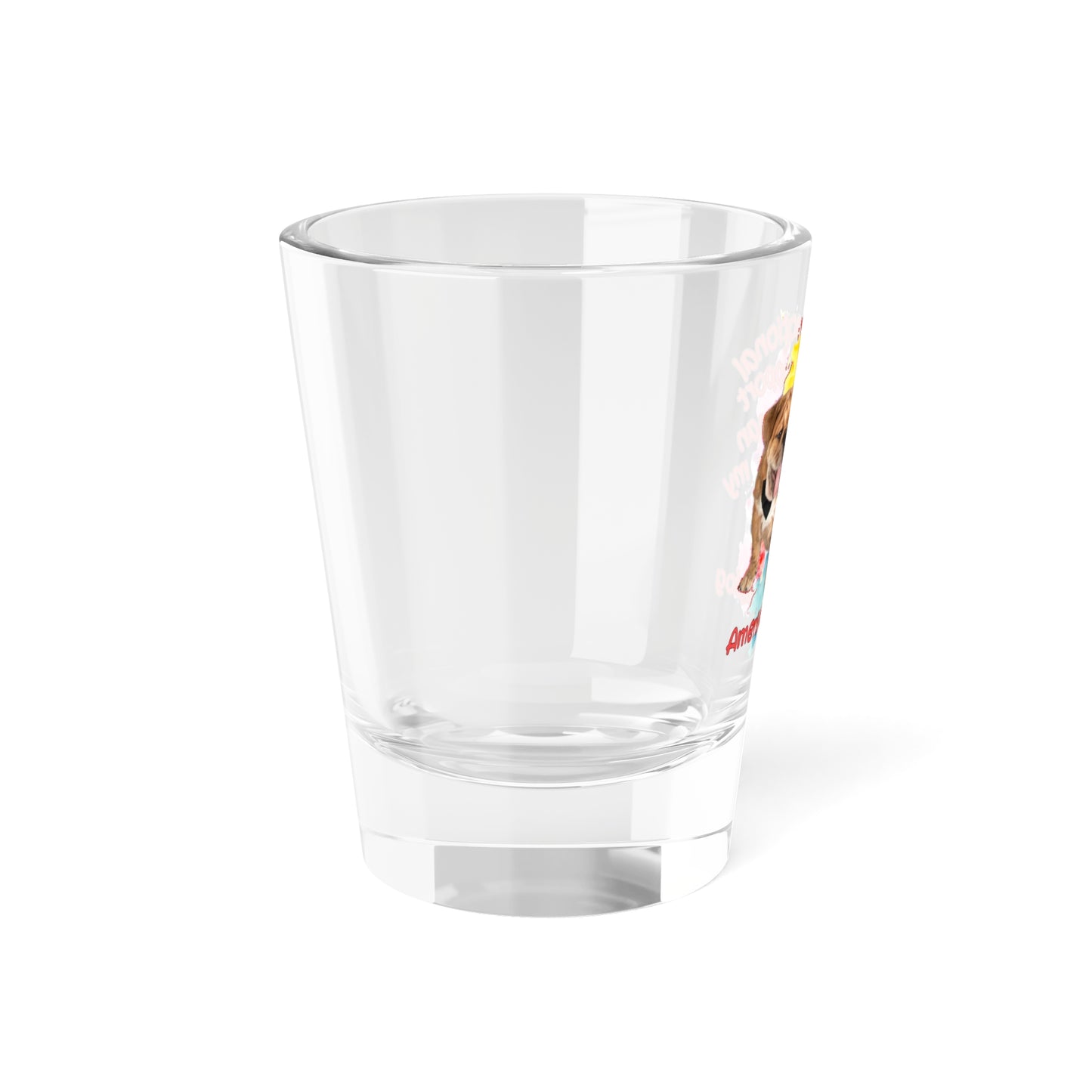 Emotional Support Human for my American Bulldog Shot Glass