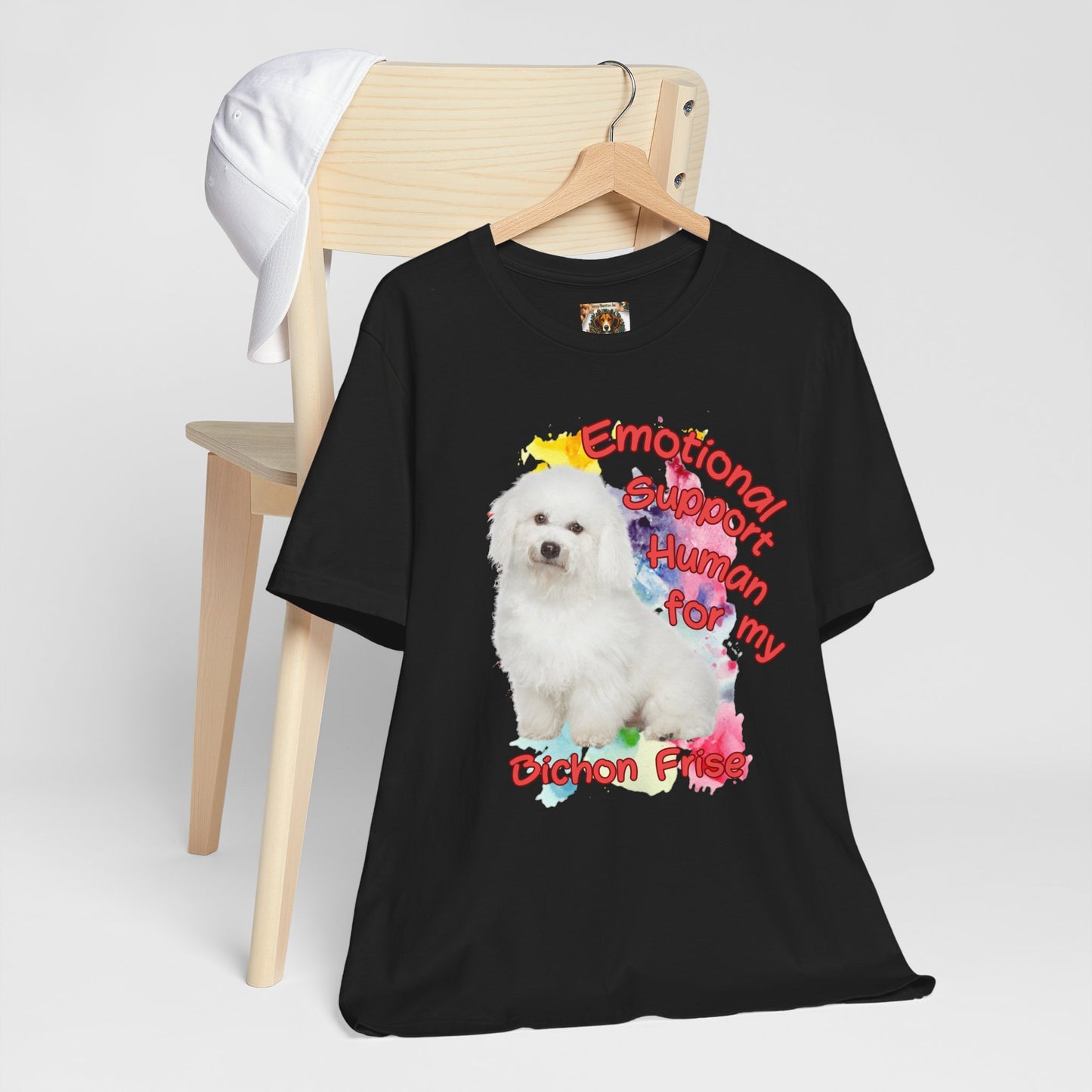 Emotional Support Human Bichon Frise Tee for Dog Lovers