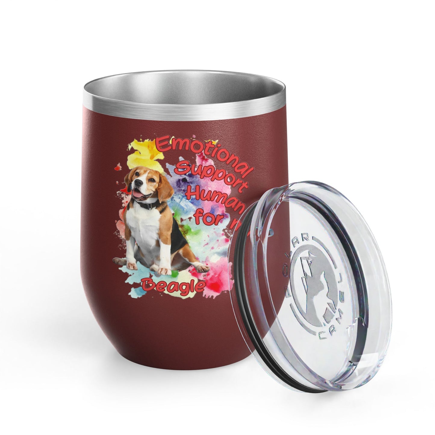 Emotional Support Human for my Beagle Wine Tumbler