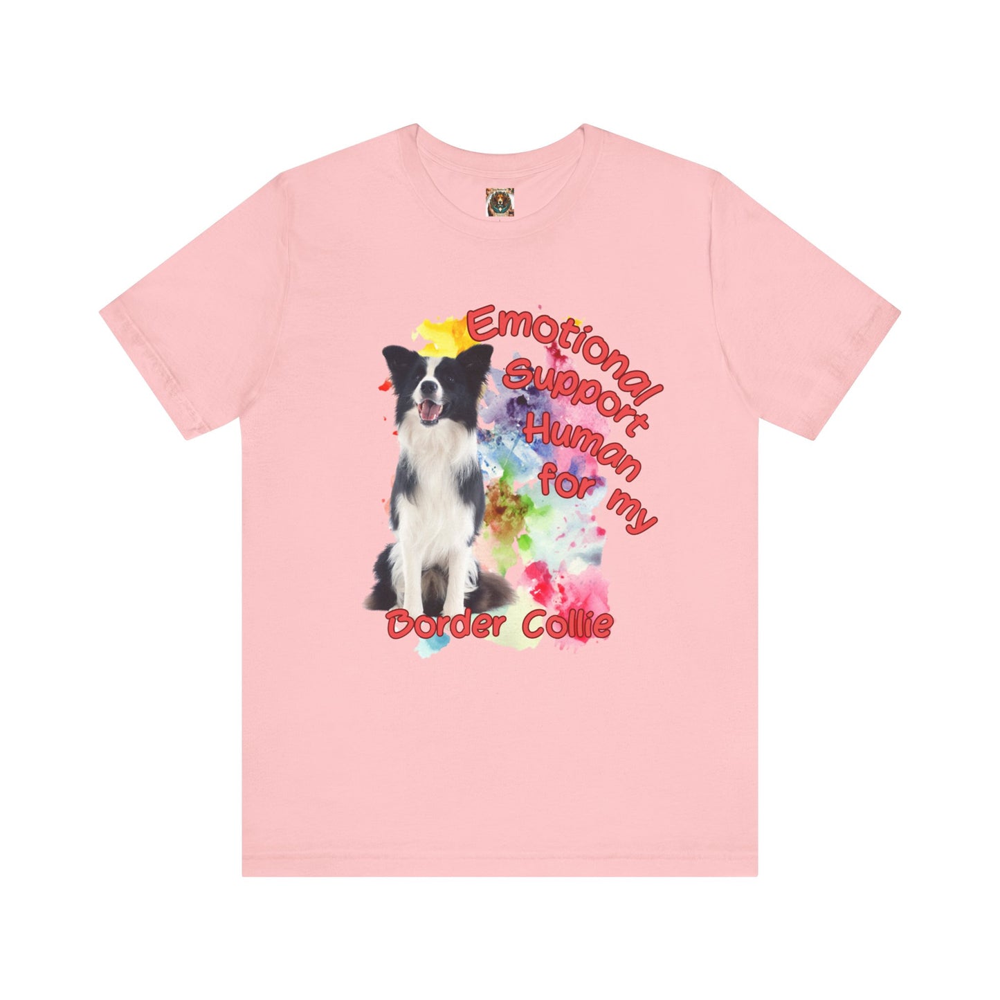 Emotional Support Human Border Collie T-Shirt for Dog Lovers