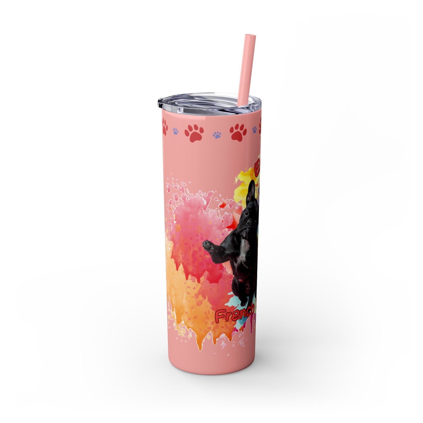 Emotional Support Human for French Bulldog Skinny Tumbler