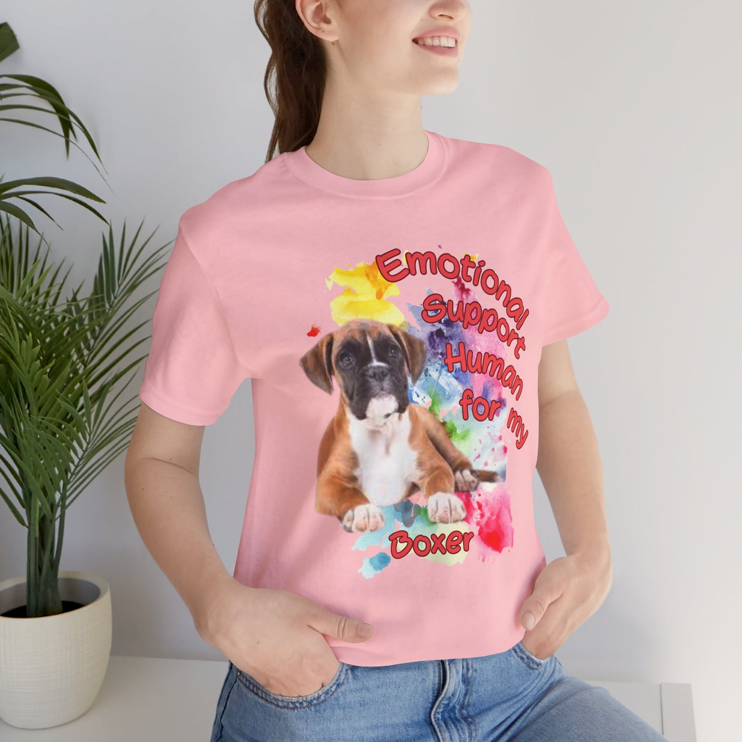 Emotional Support Human Boxer Tee - Unisex Jersey Short Sleeve