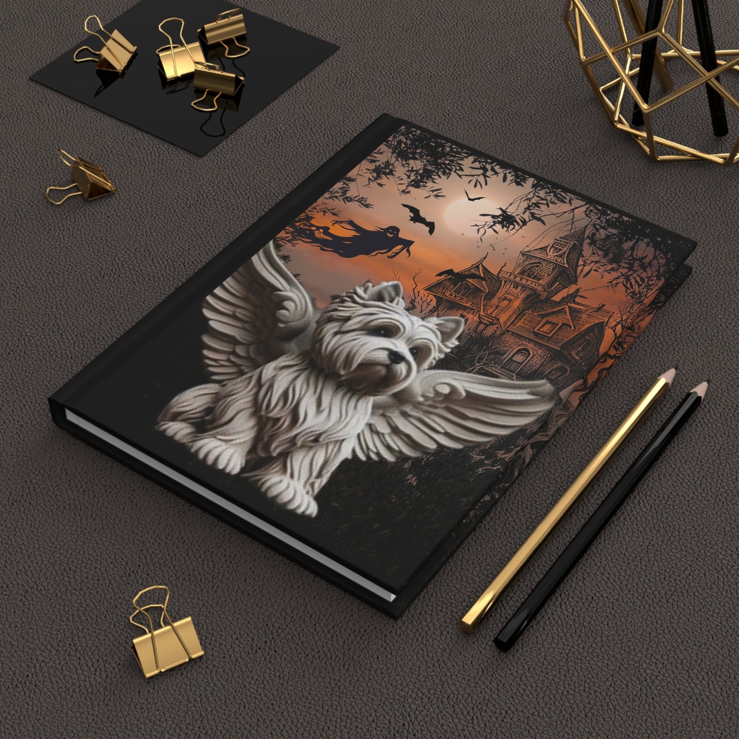 Westie Gargoyle Hardcover Journal Matte