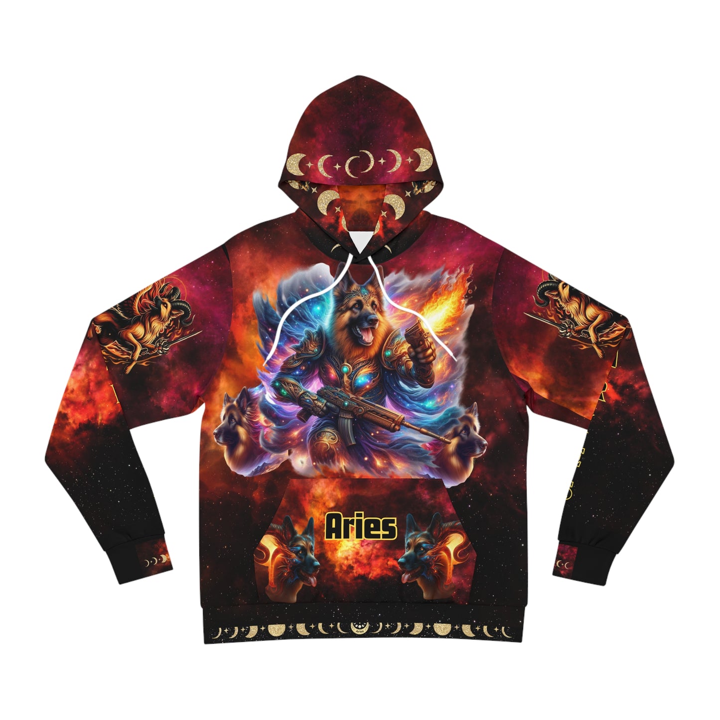 Cosmic Aries Hoodie - Bad Ass Zodiac Graphic Sweatshirt