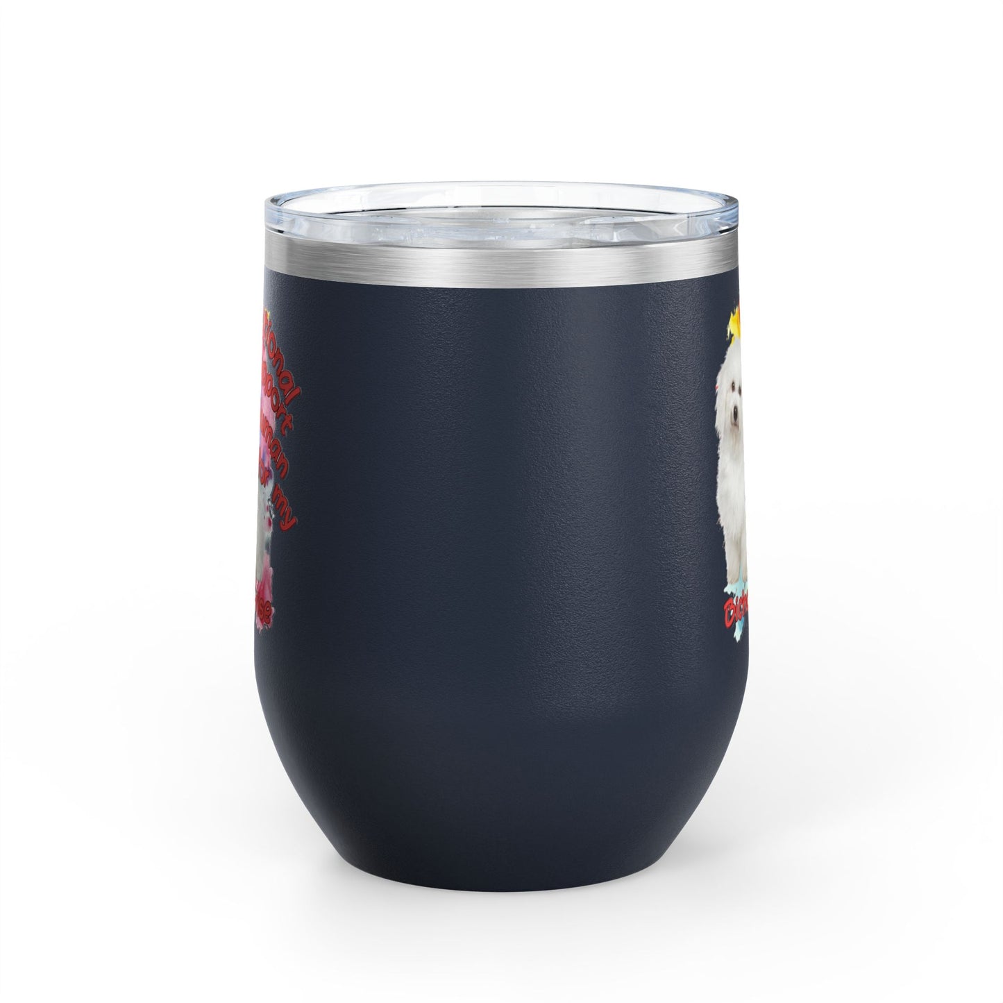 Emotional Support Human for my Bichon Frise Wine Tumbler