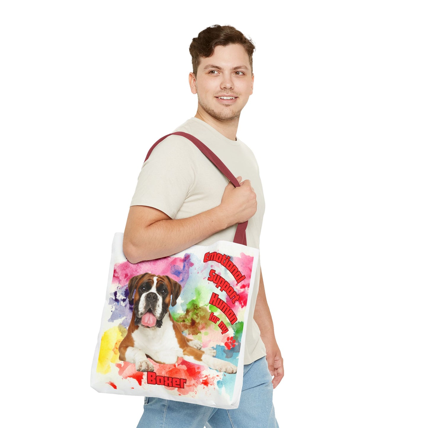 Emotional Support Human for my Boxer tote bag