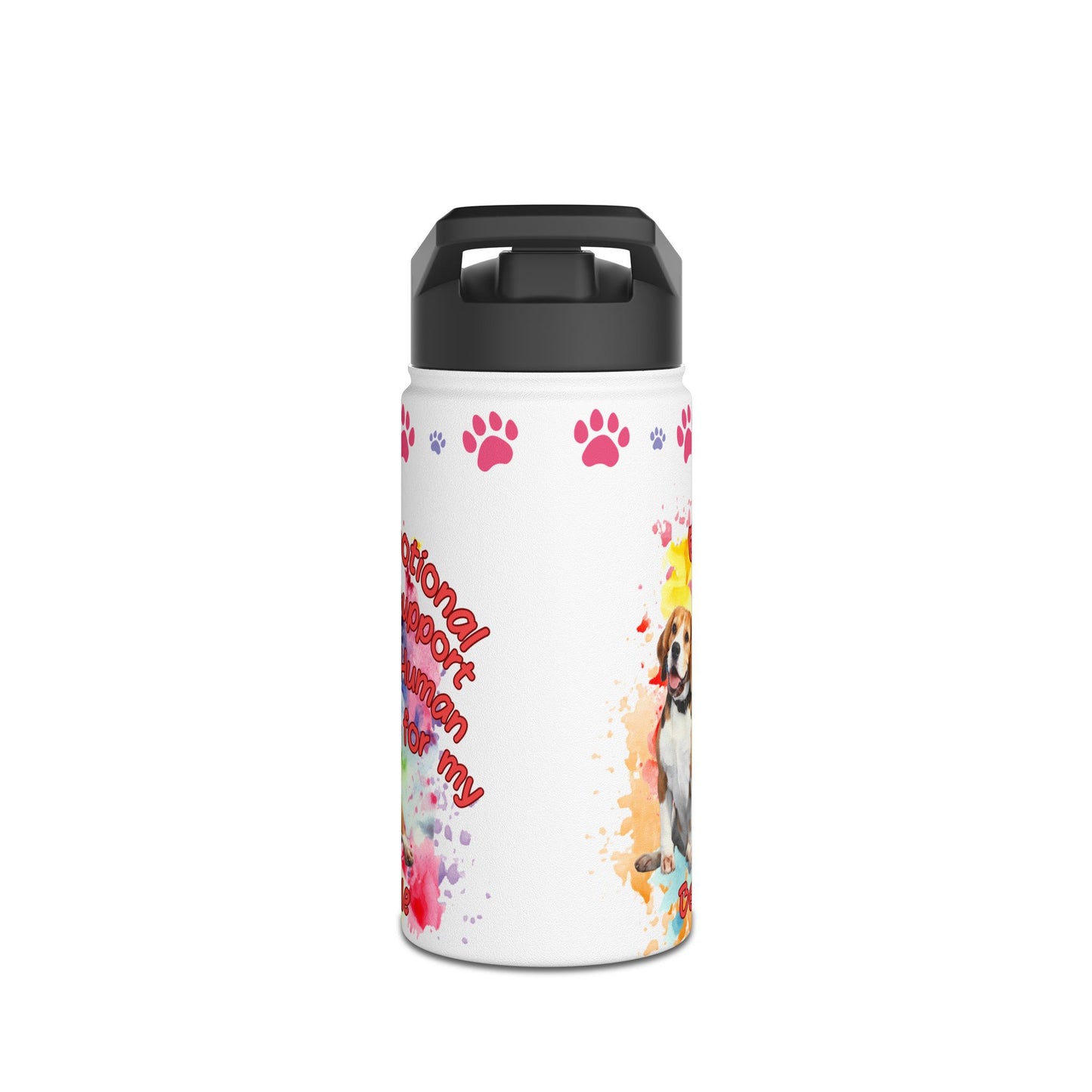 Emotional Support Human for my Beagle Water Bottle