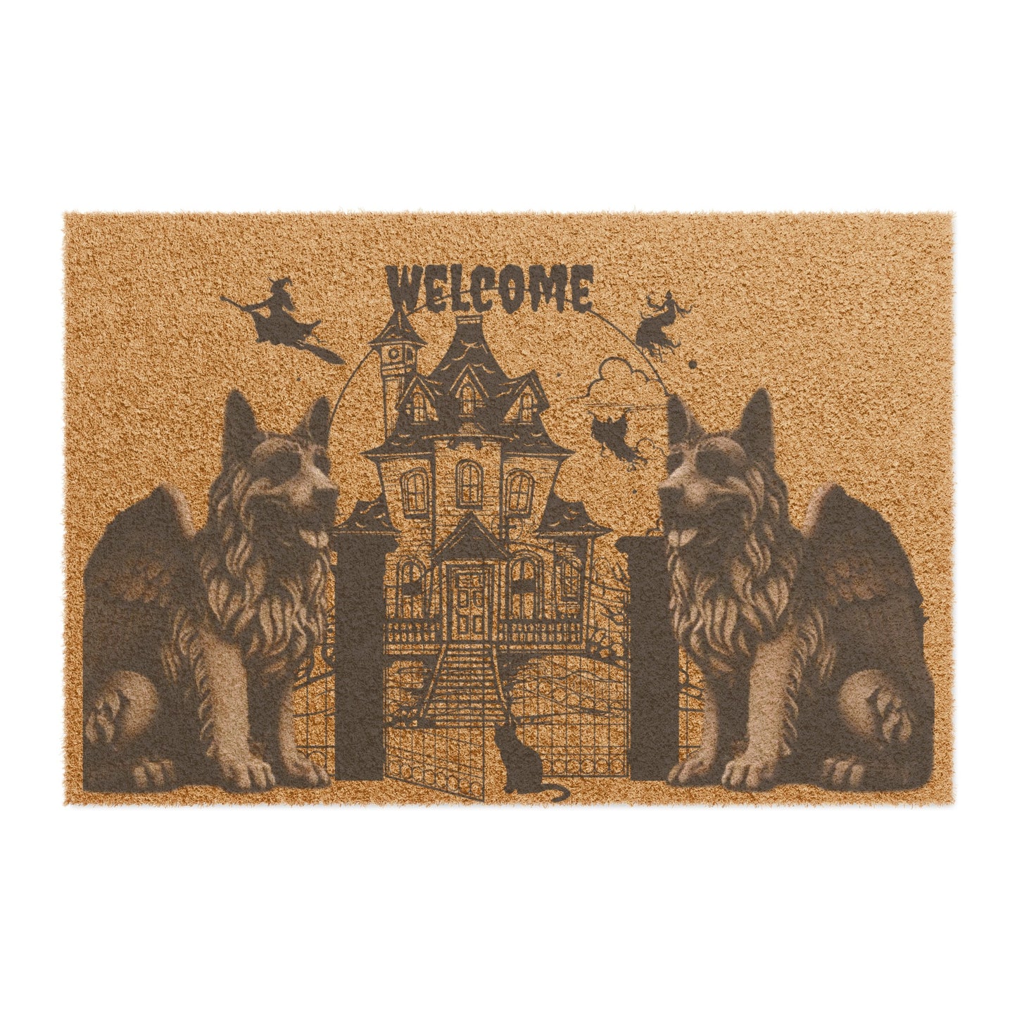 German Shepherd Guardian Angel Gargoyle Doormat