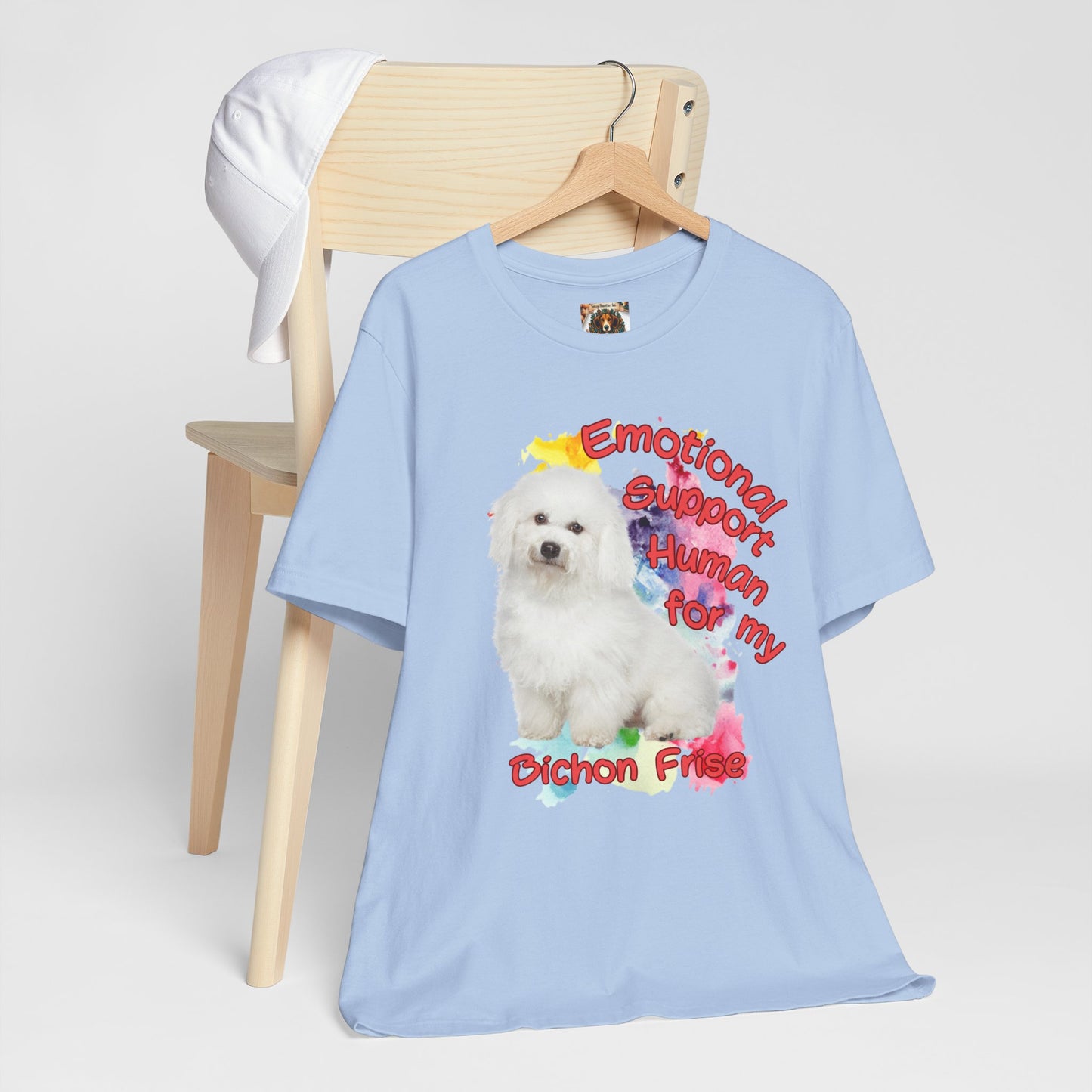 Emotional Support Human Bichon Frise Tee for Dog Lovers