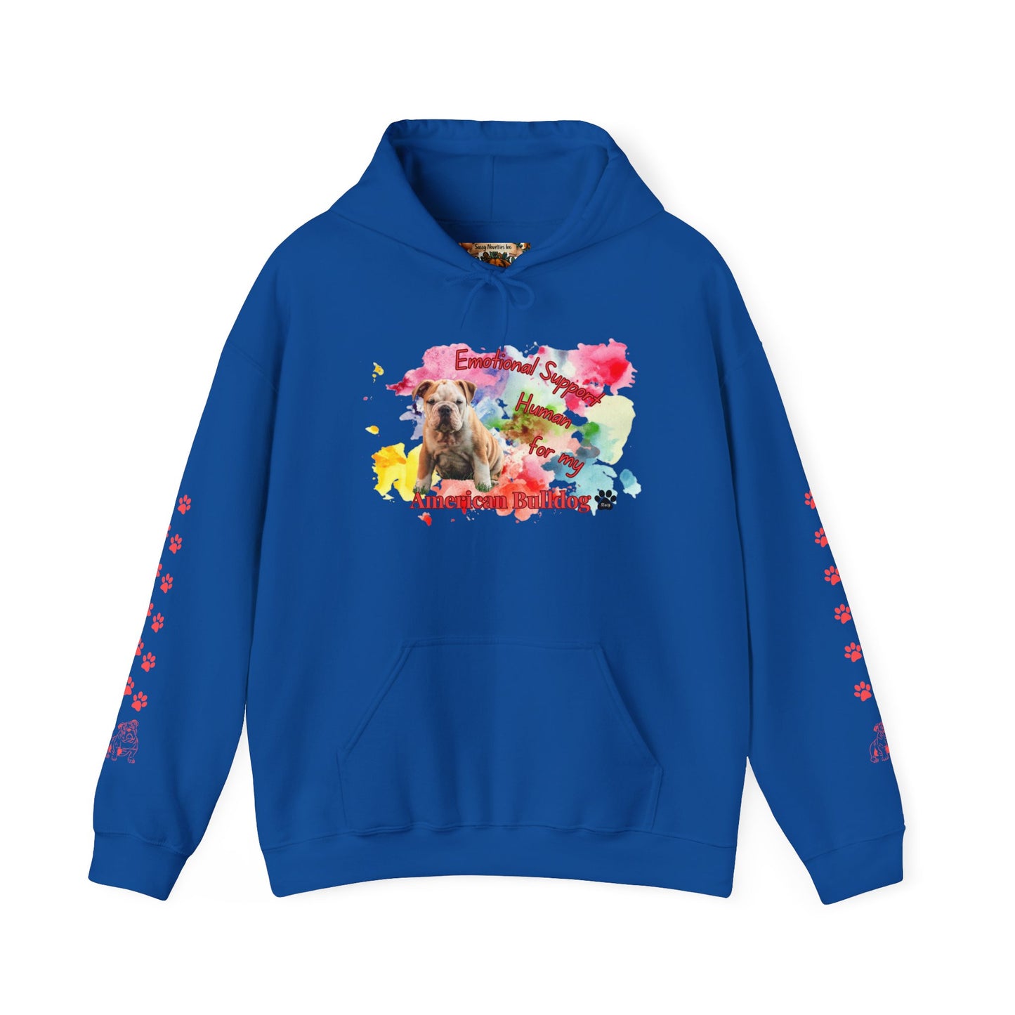 American Bulldog Emotional Support Human Unisex Heavy Blend™ Hooded Sweatshirt