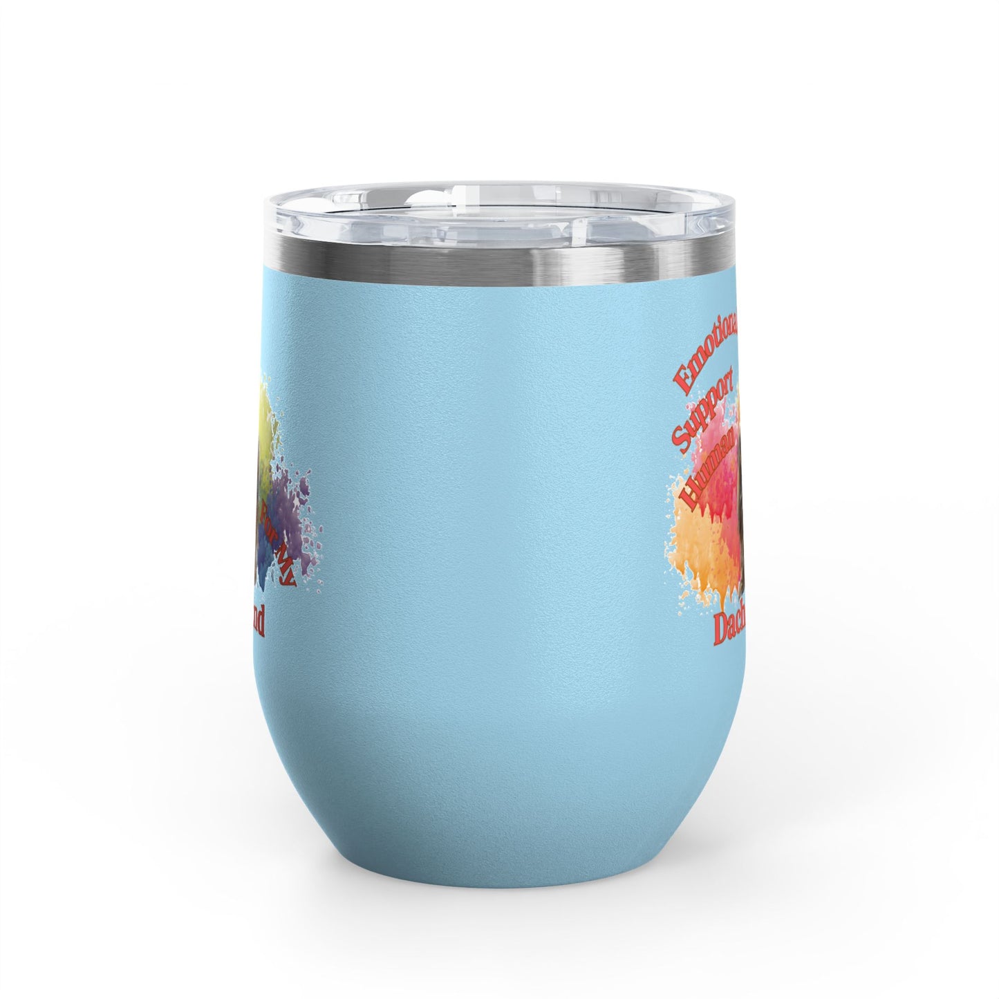 Emotional Support Human for my Dachshund Wine Tumbler