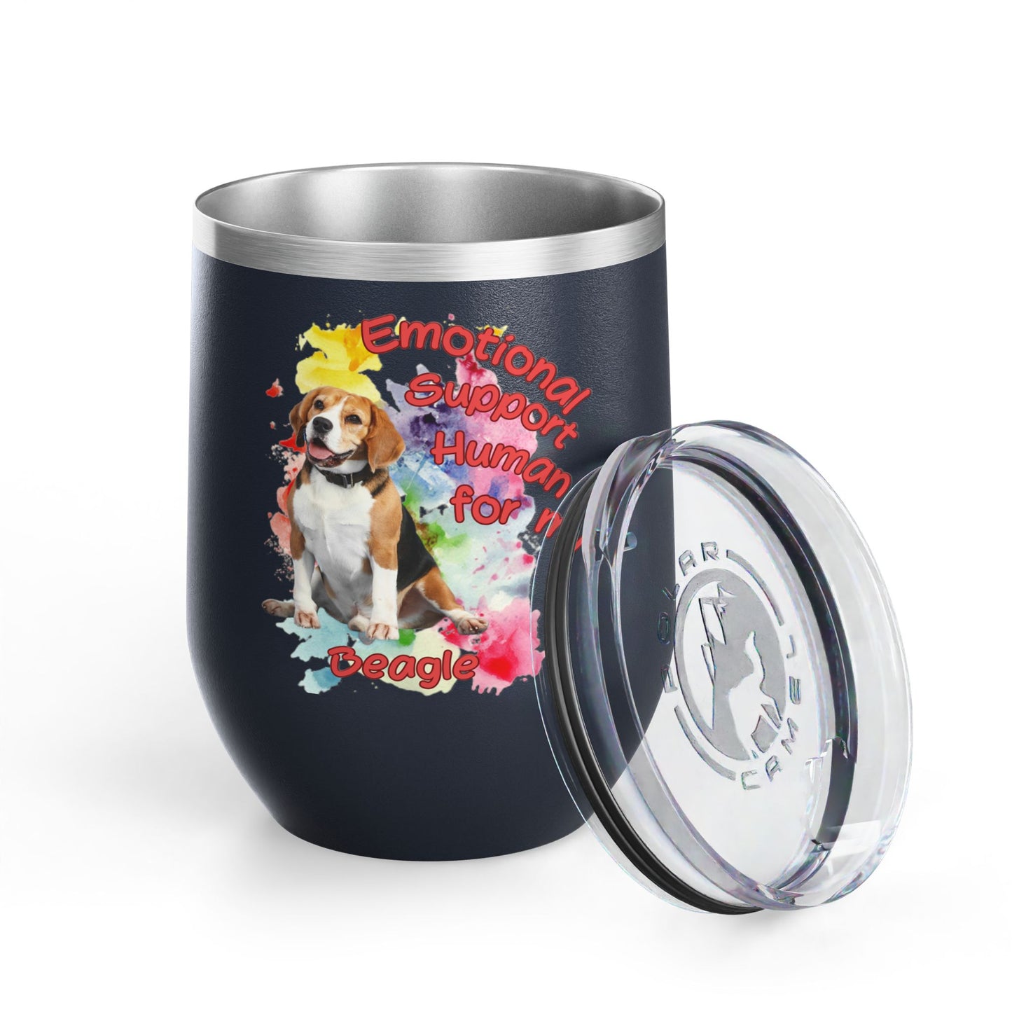 Emotional Support Human for my Beagle Wine Tumbler