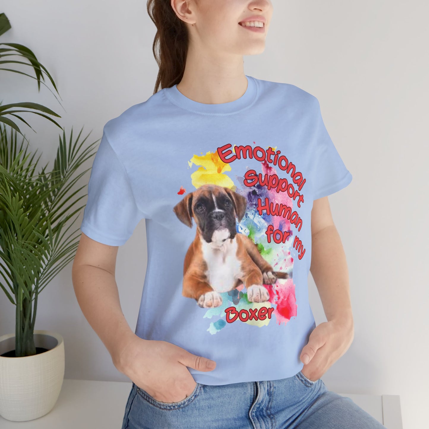 Emotional Support Human Boxer Tee - Unisex Jersey Short Sleeve