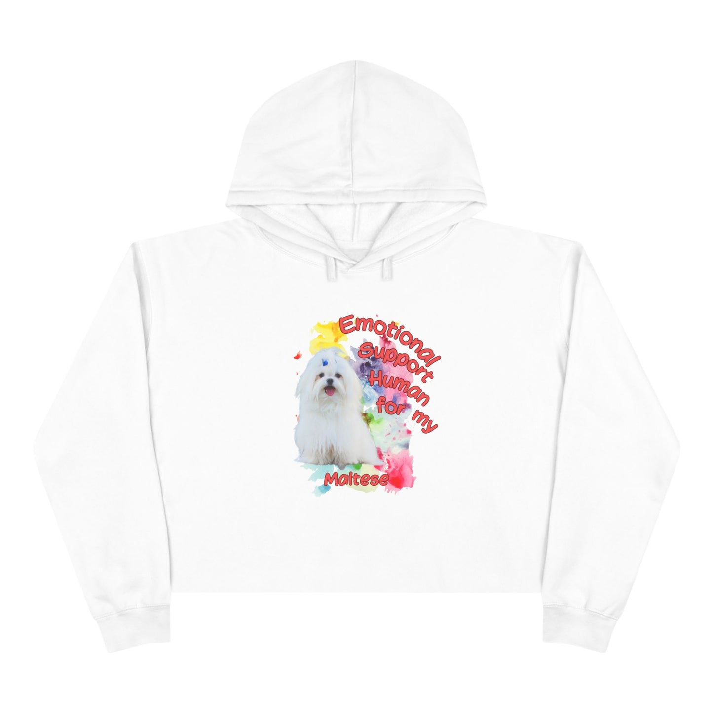 Emotional Support Human for my Maltese Crop Hoodie – Adorable and Cozy Dog Lover Gift