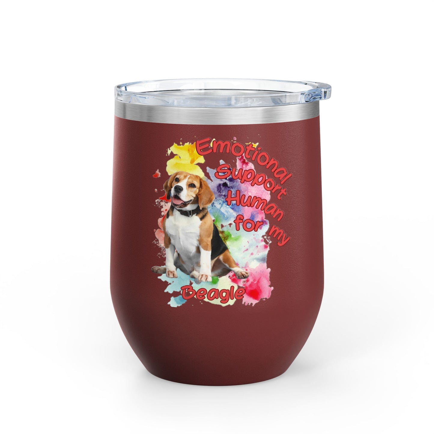 Emotional Support Human for my Beagle Wine Tumbler