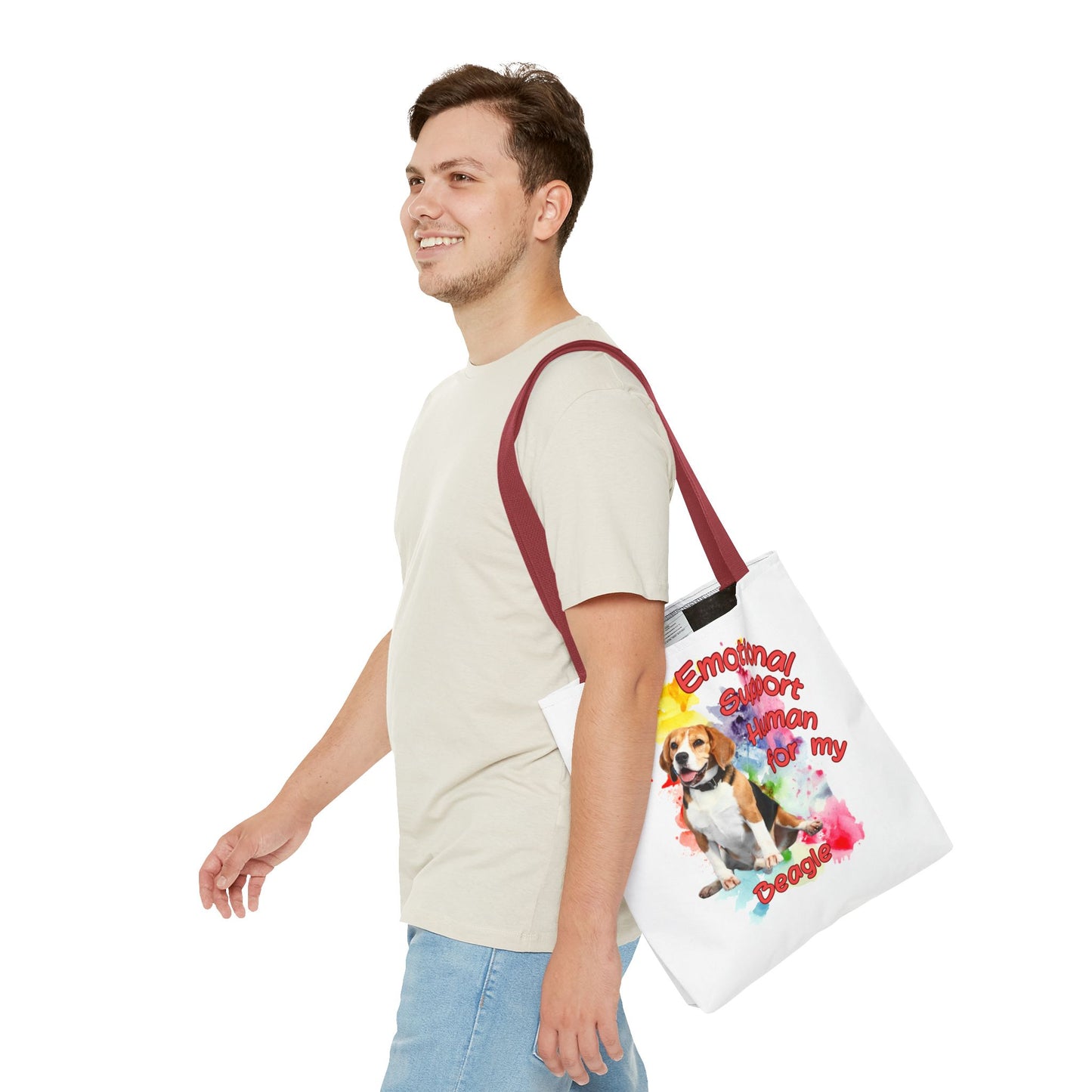 Emotional Support Human for my Beagle Tote Bag