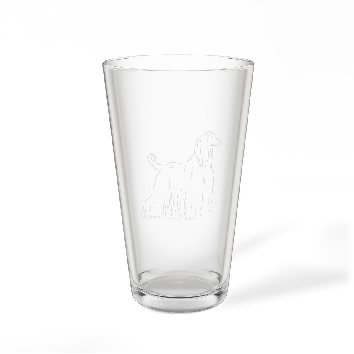 Afghan Hound Engraved Pint Glass