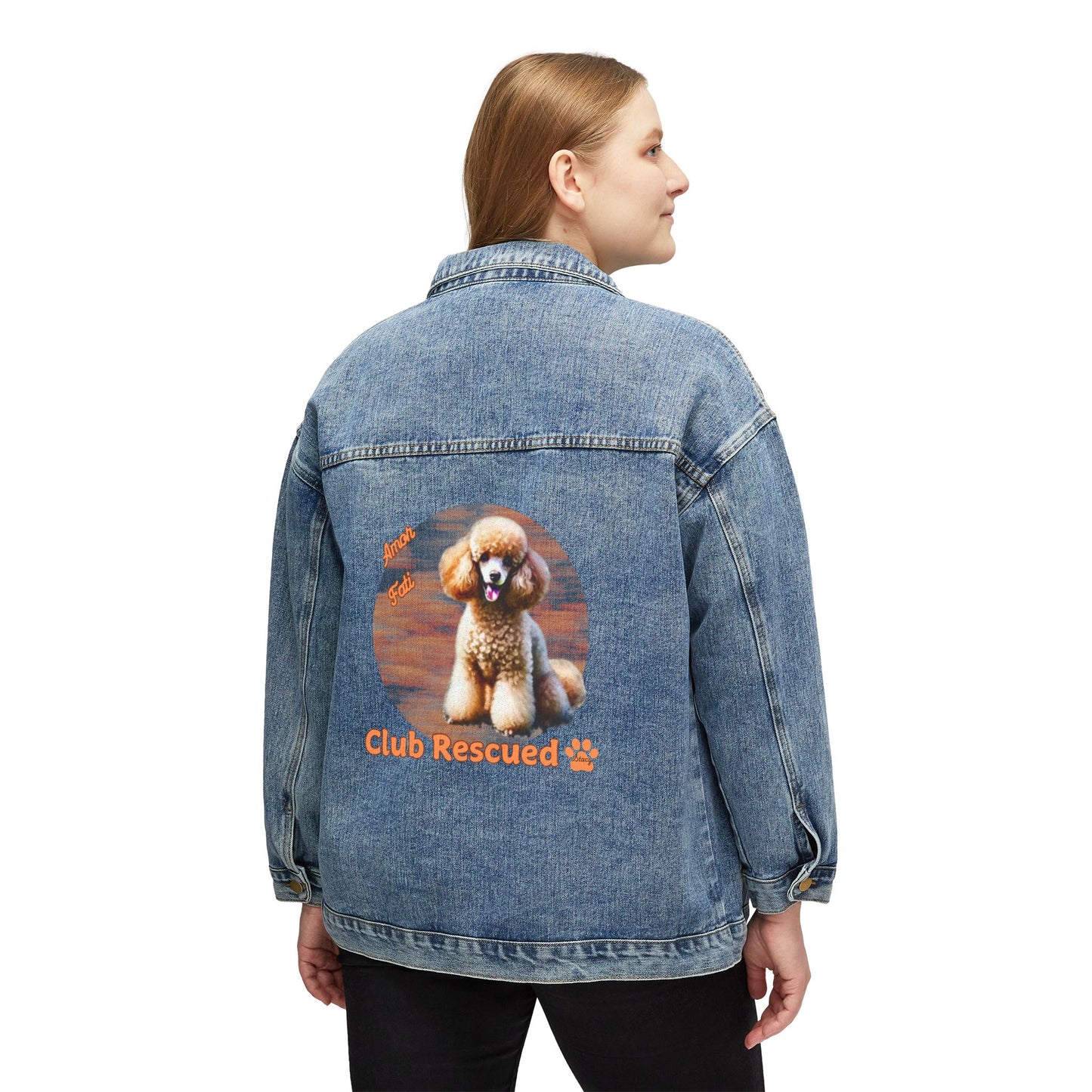 Poodle Club Rescued Women's Denim Jacket Amor Fati