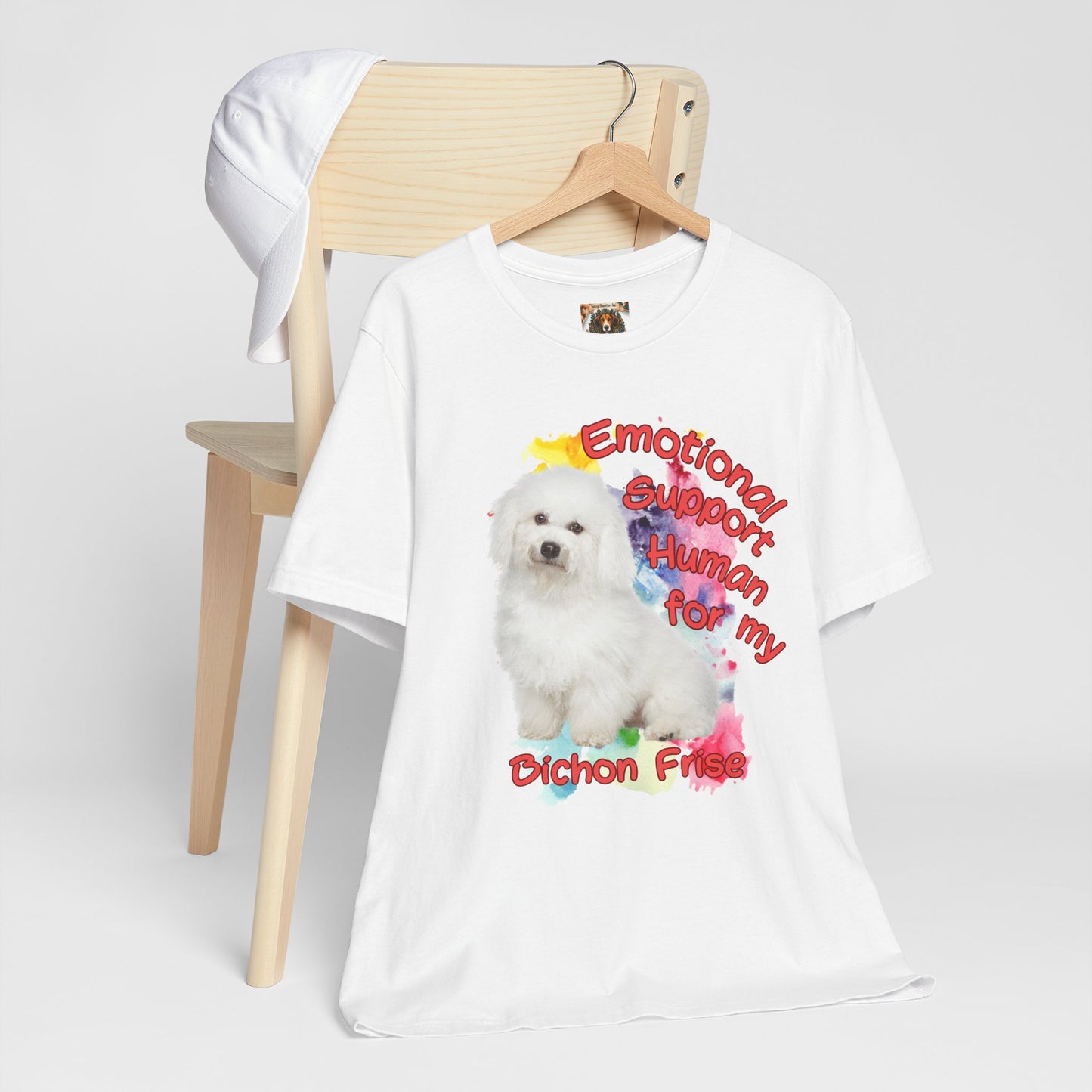 Emotional Support Human Bichon Frise Tee for Dog Lovers