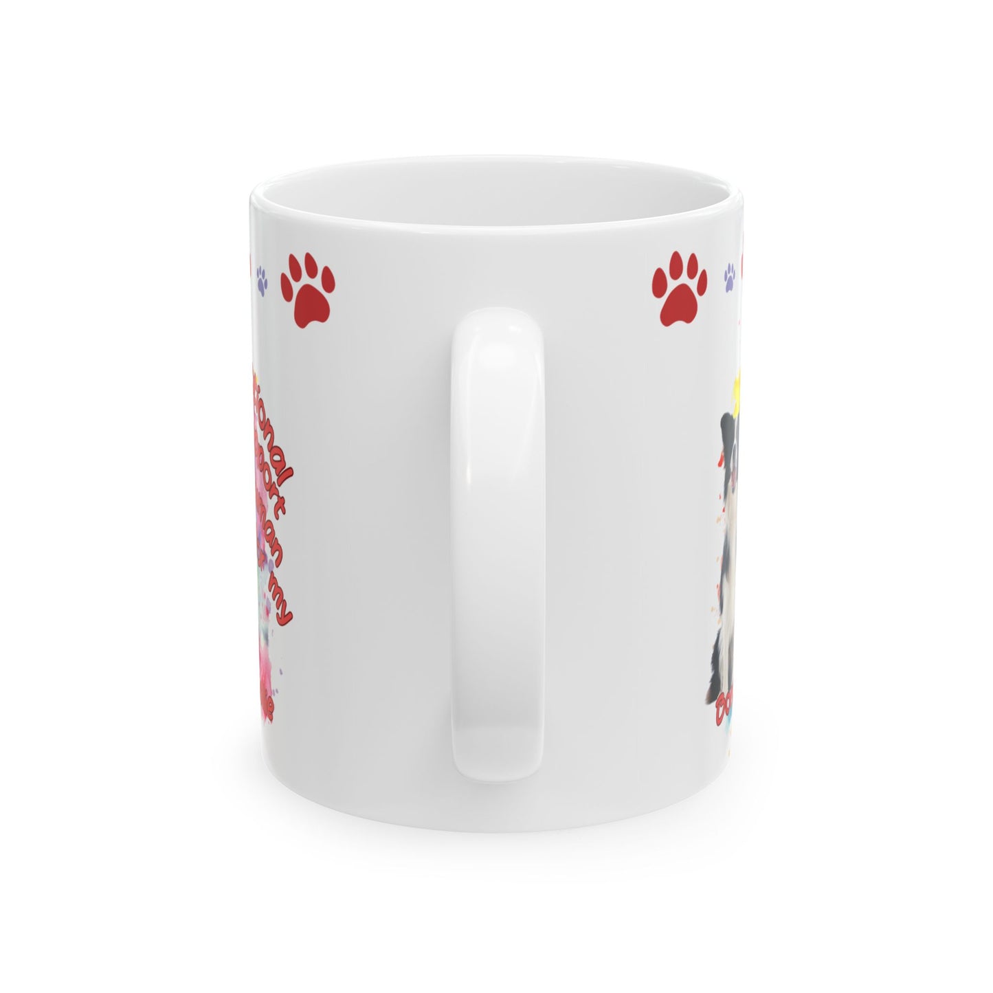Emotional Support Human for my Border Collie Coffee Mug