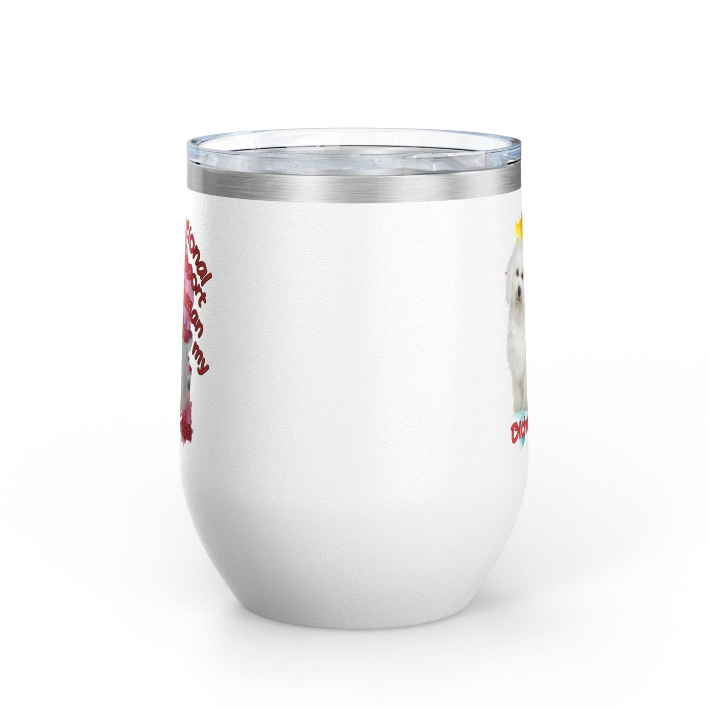 Emotional Support Human for my Bichon Frise Wine Tumbler