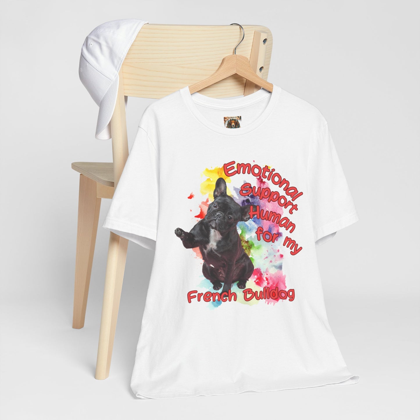 Emotional Support Human French Bulldog T-Shirt - Unisex Jersey Tee