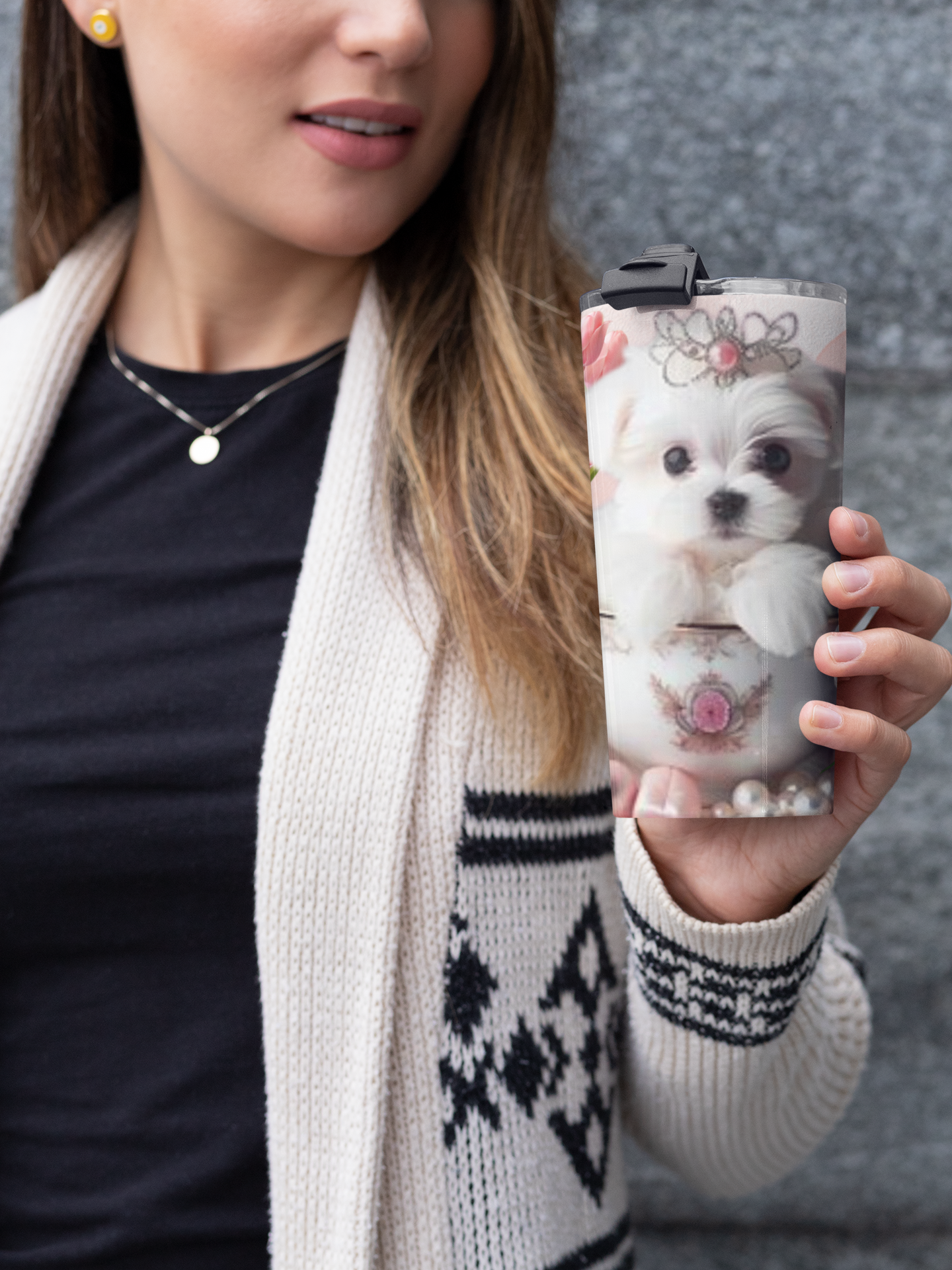 Teacup Maltese Tumbler 20oz