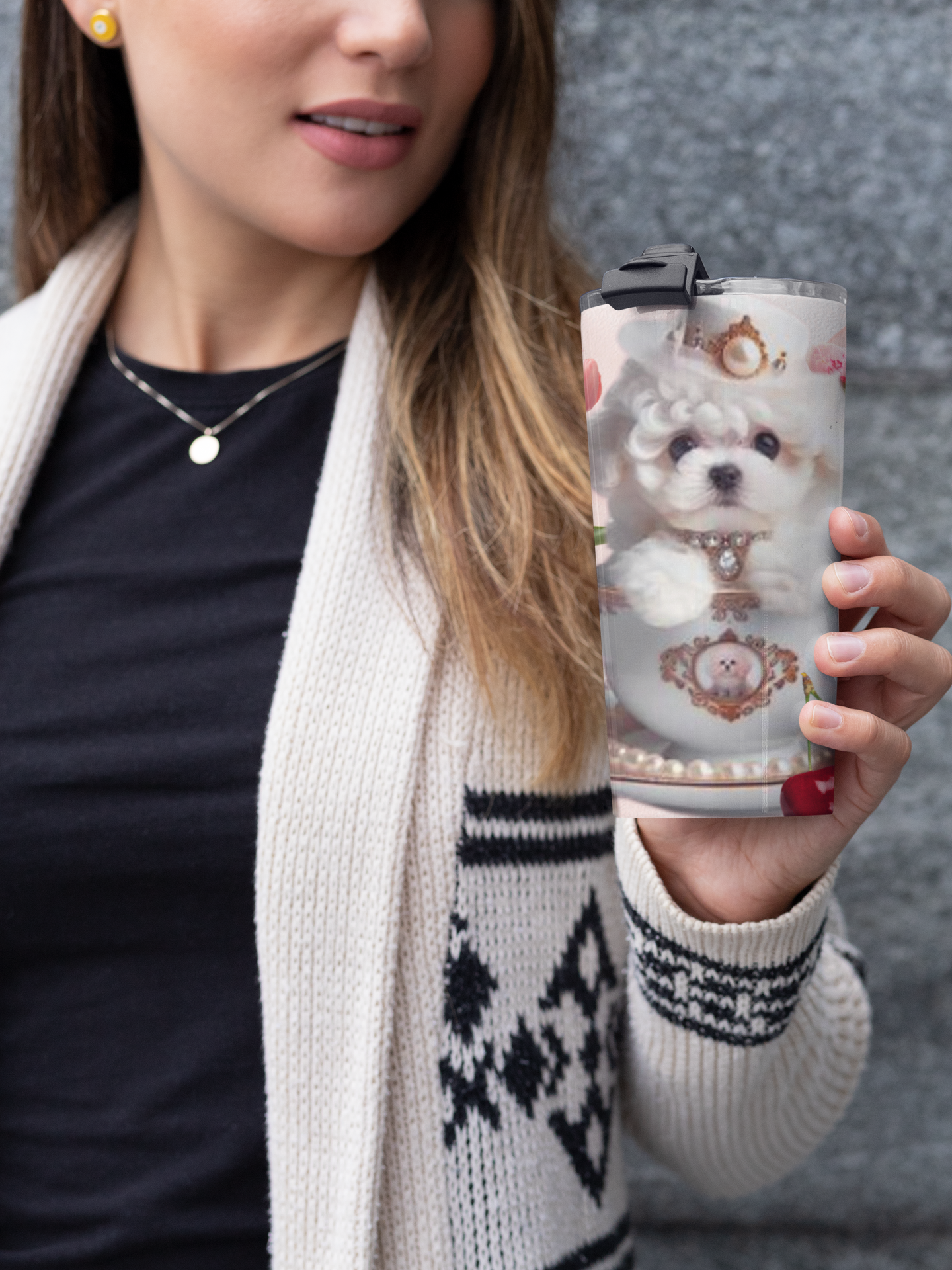 Teacup Bichon Frise Tumbler 20oz