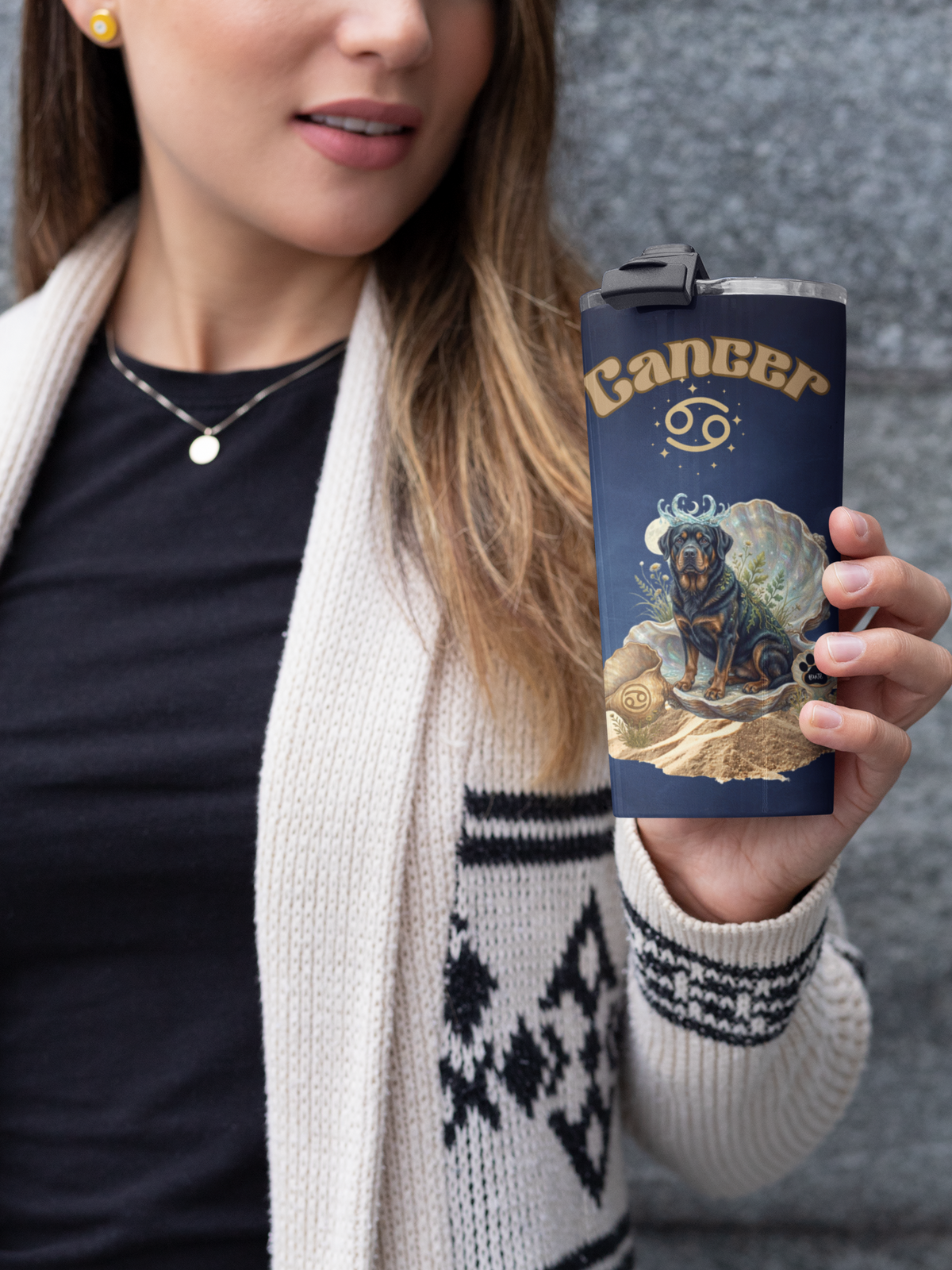 Cancer Rottweiler Elements Collection Tumbler
