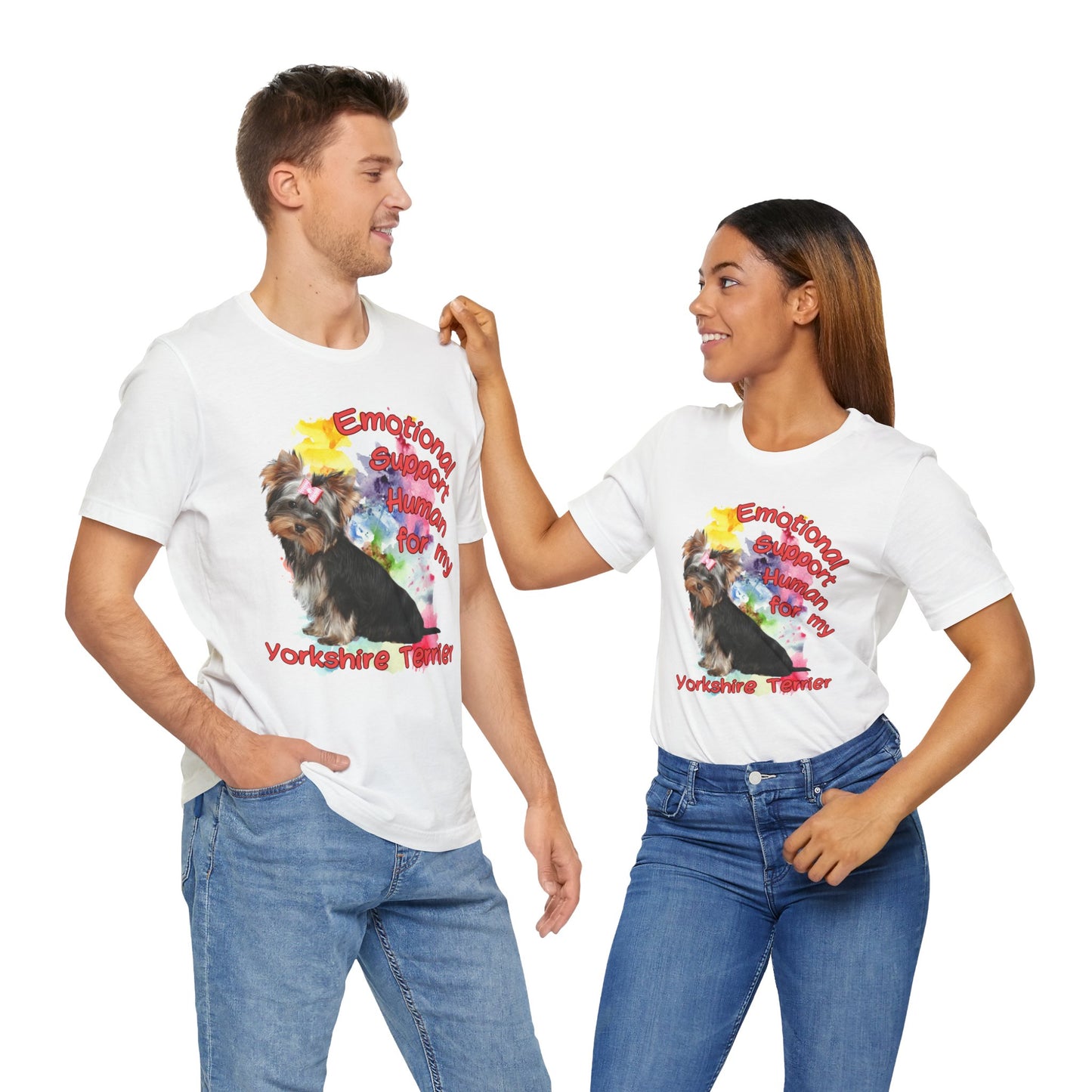 Emotional Support Human Yorkshire Terrier Tee