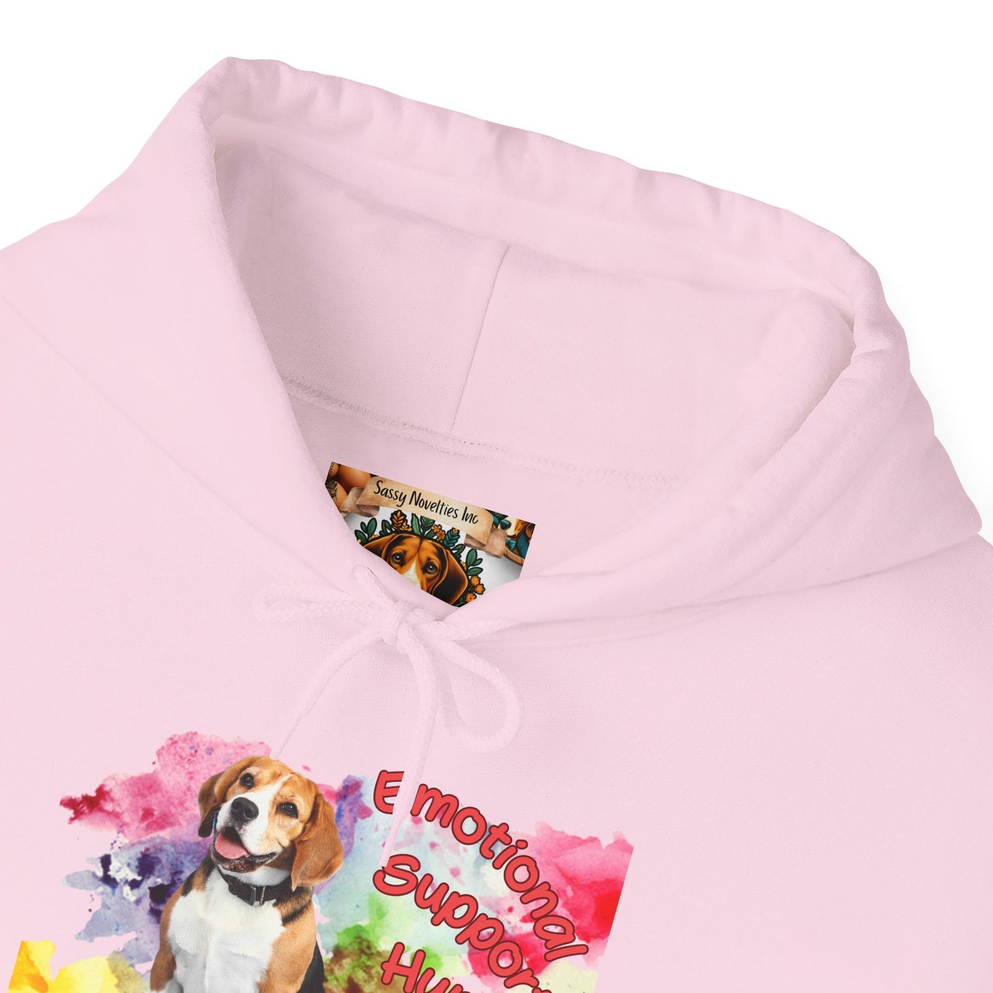 Cozy Emotional Support Human Hoodie for Beagle, Dog lovers comfort wear